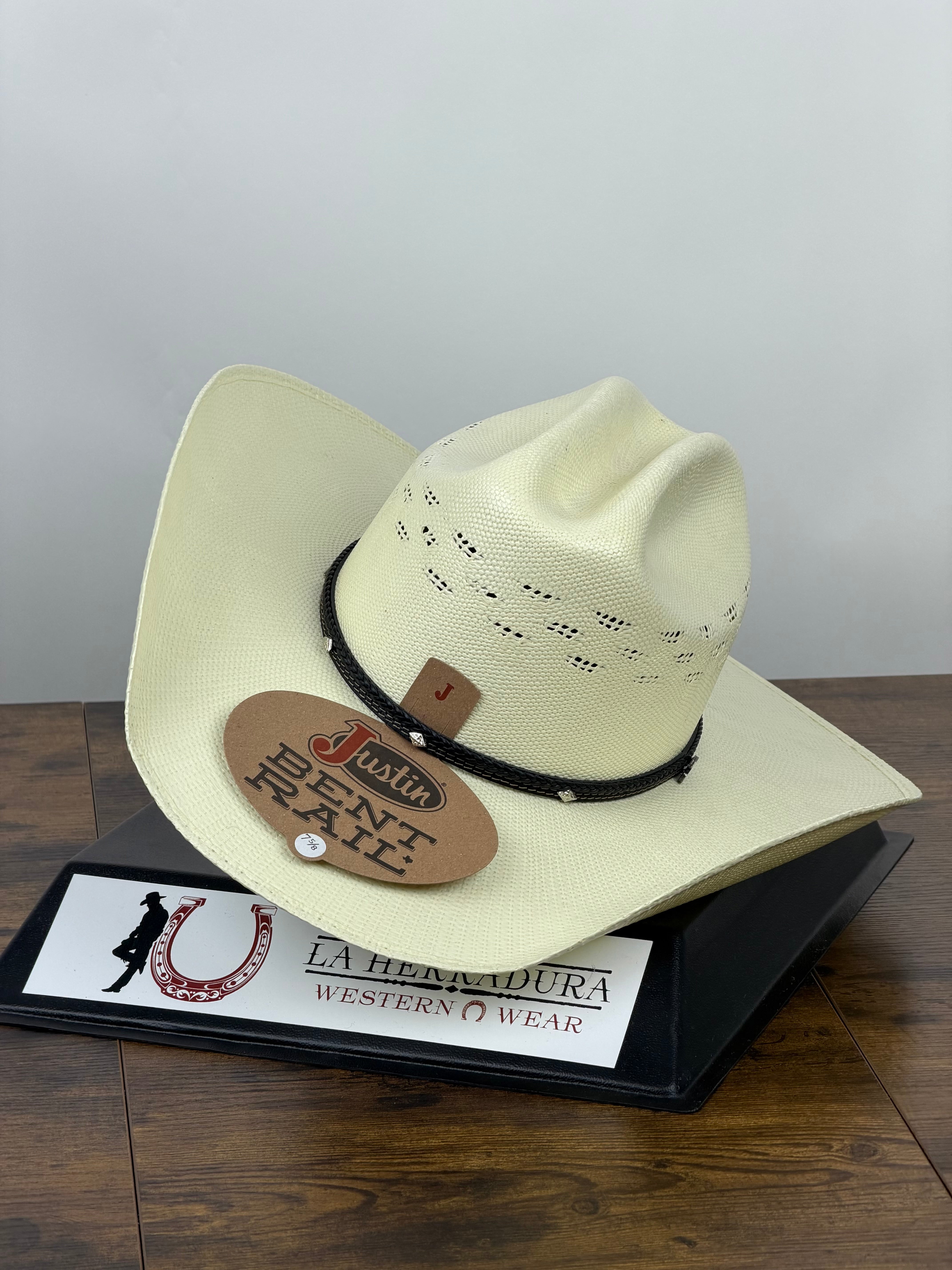 JUSTIN FALCON IVORY STRAW HAT JS4256FLCN44