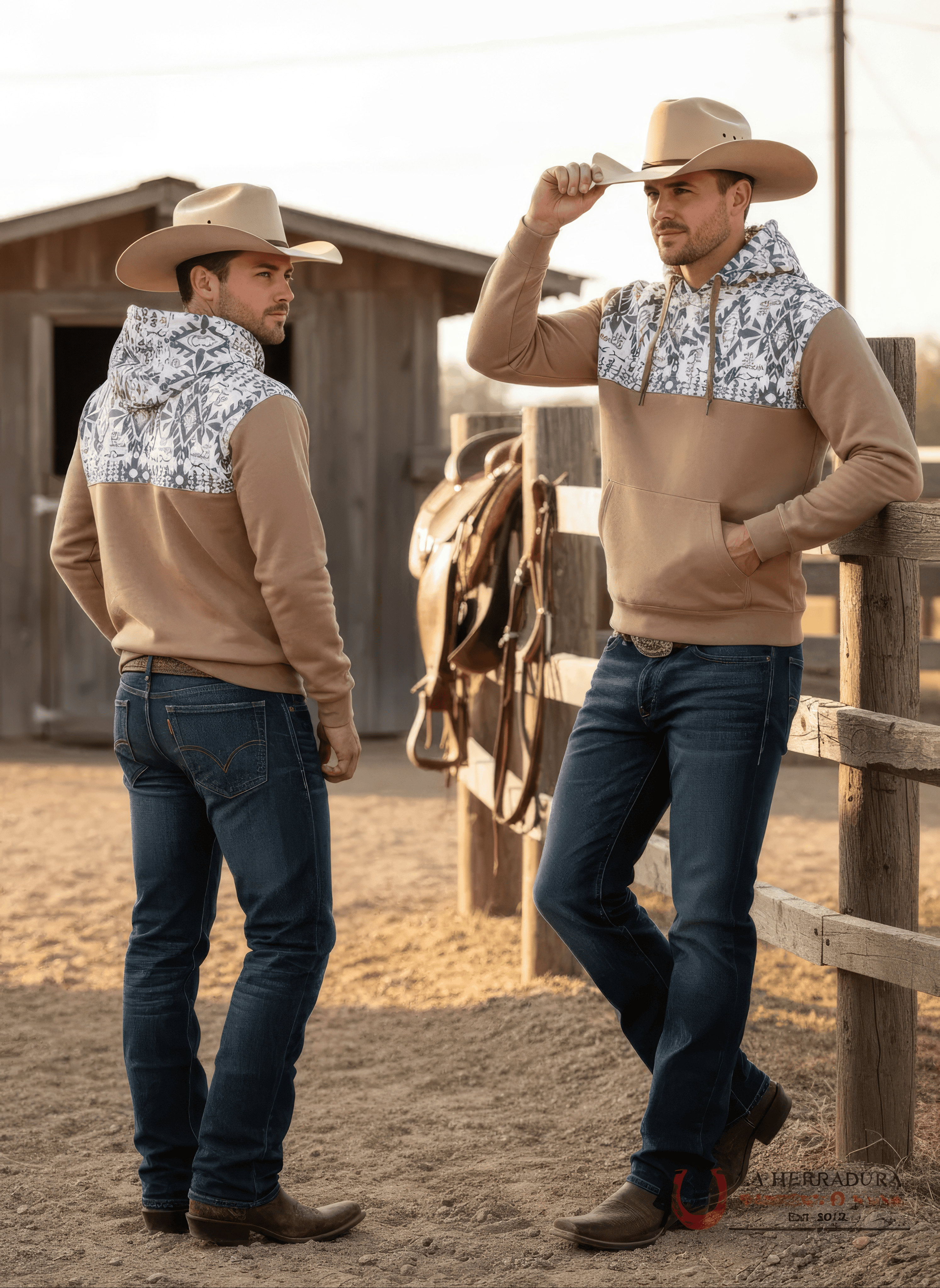Hooey® Men's Portabella Jimmy Hoody Long Sleeve Hoody HH1347TNAZ Laherradurawwnc.com