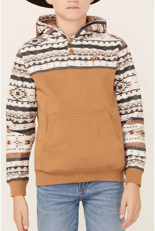 Hooey Youth Boys Brown Hoody HH1194CRBR