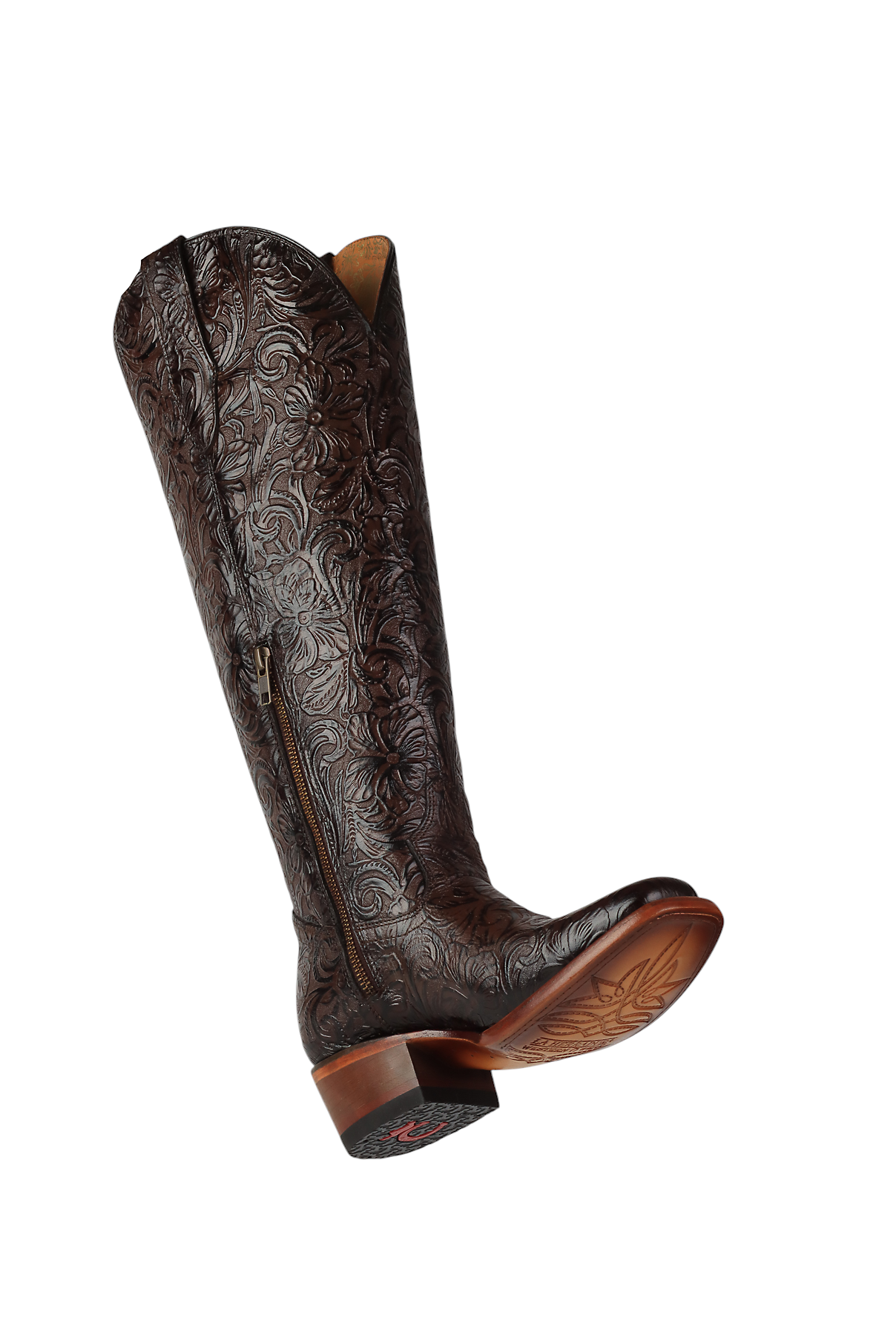LA HERRADURA WOMEN TALL BOOT SQ TOE RDC/ NANCY CINCELADO FLORES CAFE