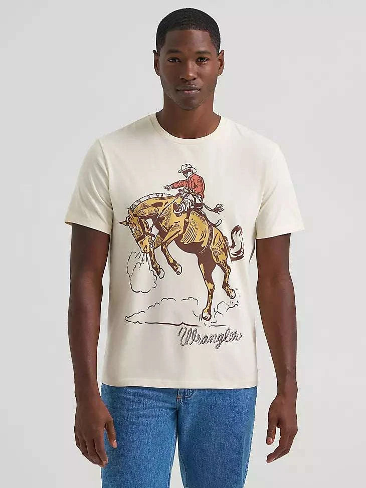 MEN'S WRANGLER GOLDEN BRONC DUAL GRAPHIC T-SHIRT 112375759 Laherradurawwnc.com