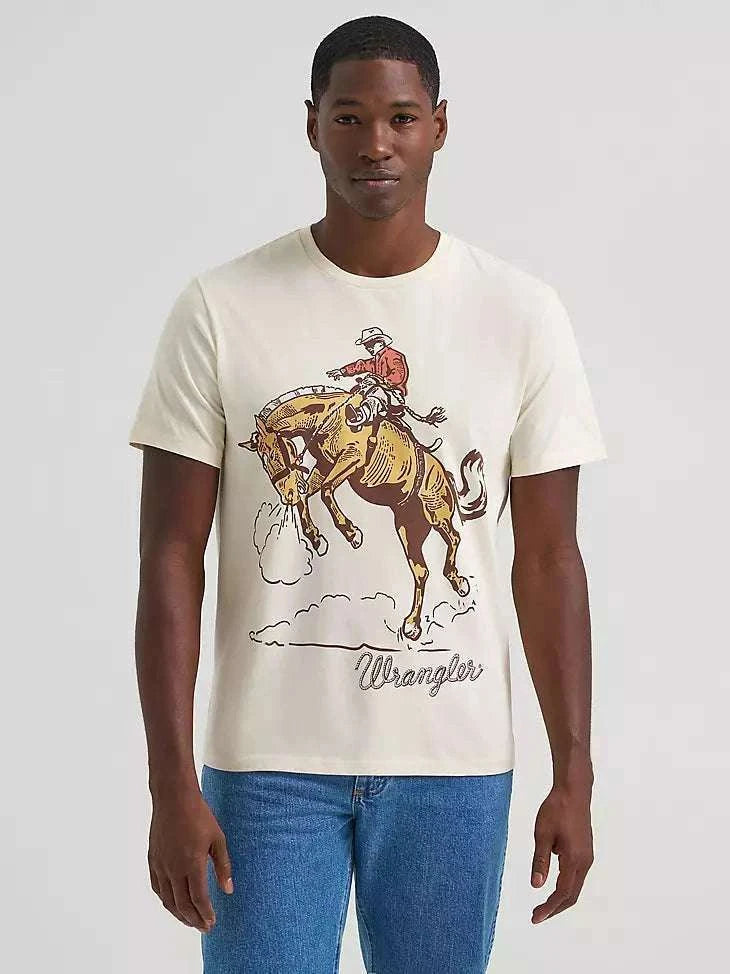 MEN'S WRANGLER GOLDEN BRONC DUAL GRAPHIC T-SHIRT 112375759 Laherradurawwnc.com