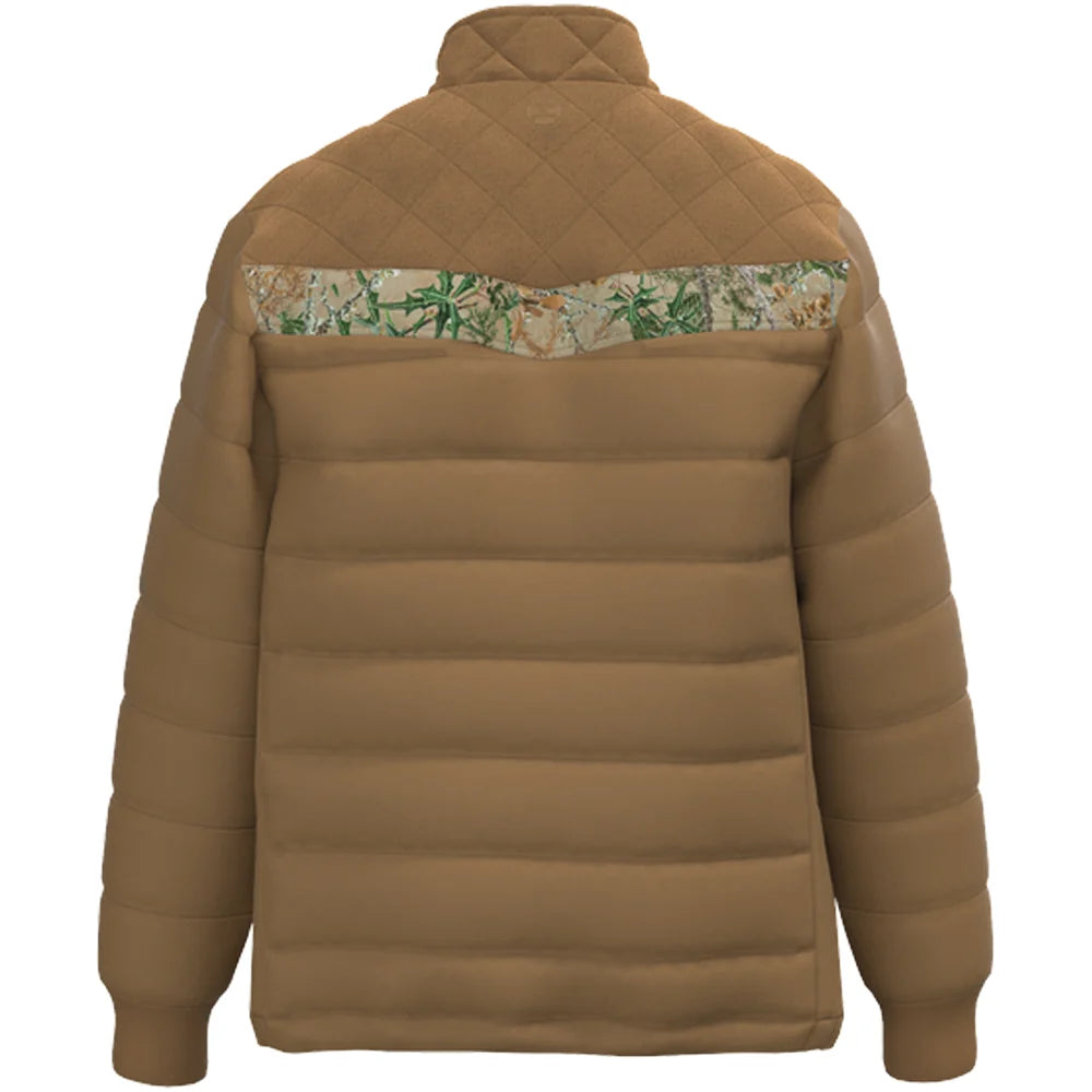 HOOEY MENS BANIFF BROWN PUFFER JACKET HJ2607TNCA