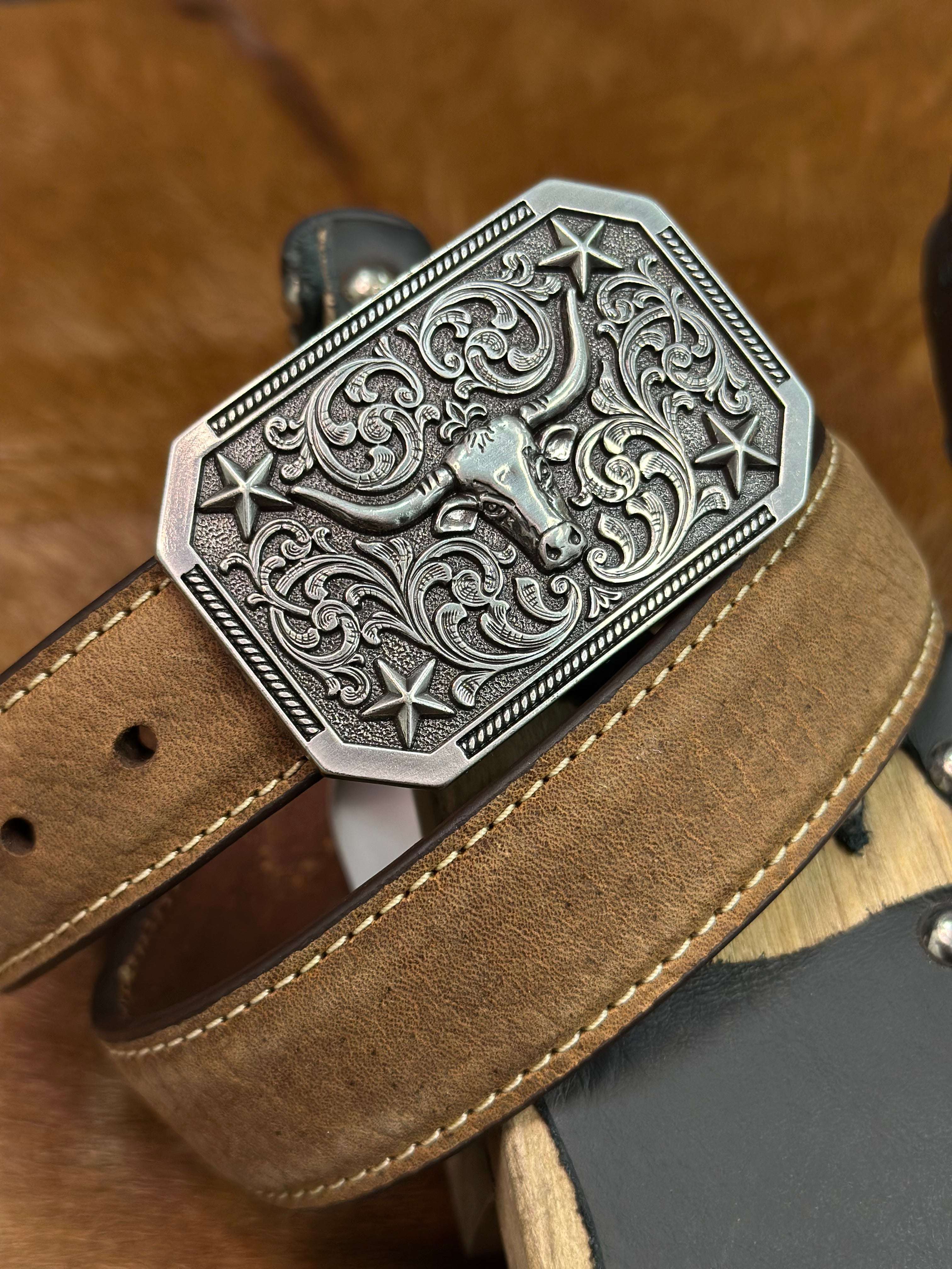 BROWN UNISEX KIDS BELTS 3D-D120001202 Laherradurawwnc.com