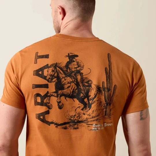 ARIAT MENS TOBACCO TOUGH SS TSHRT ADOBE 10079568