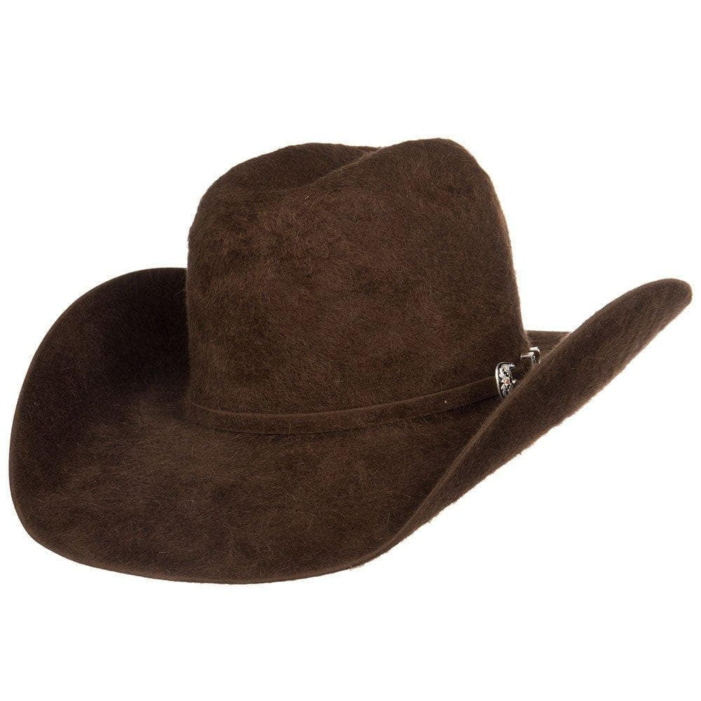 RODEO KING 10x GRIZZLY CHOCOLATE OPEN CROWN FELT CROWN