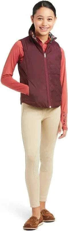 Ariat Youth Emma Insulated Reversible Vest Navy Floral Horse - 10037631 Laherradurawwnc.com