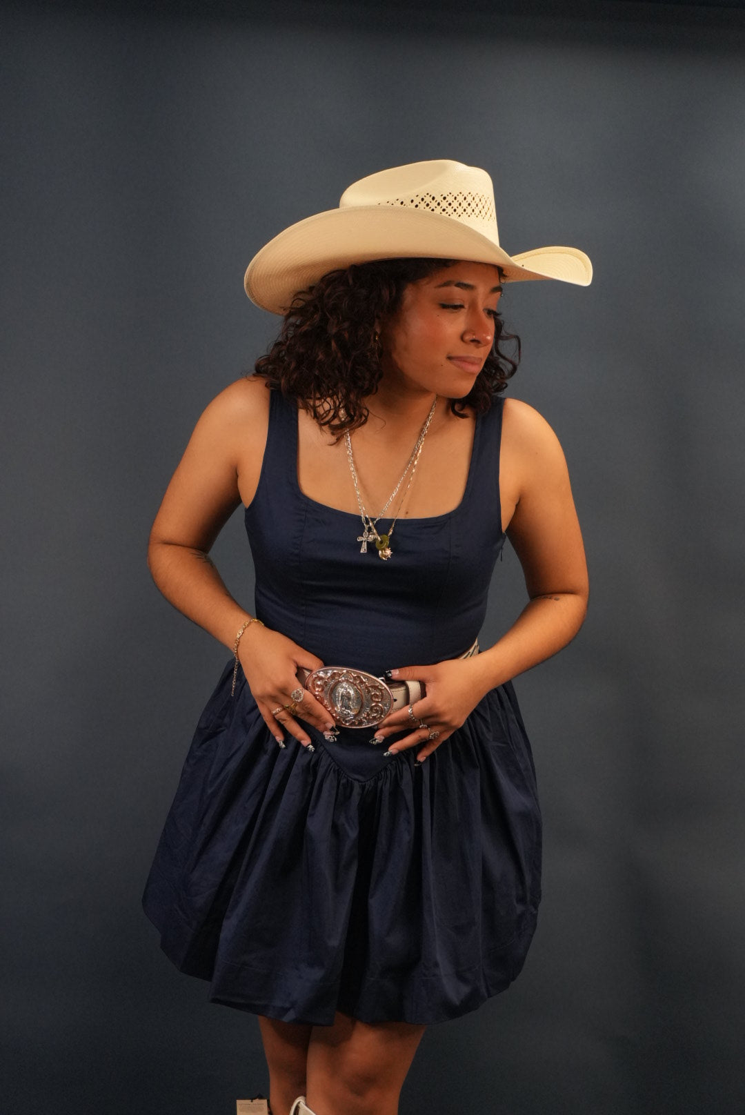 The vintage shop Navy western dress VID52550