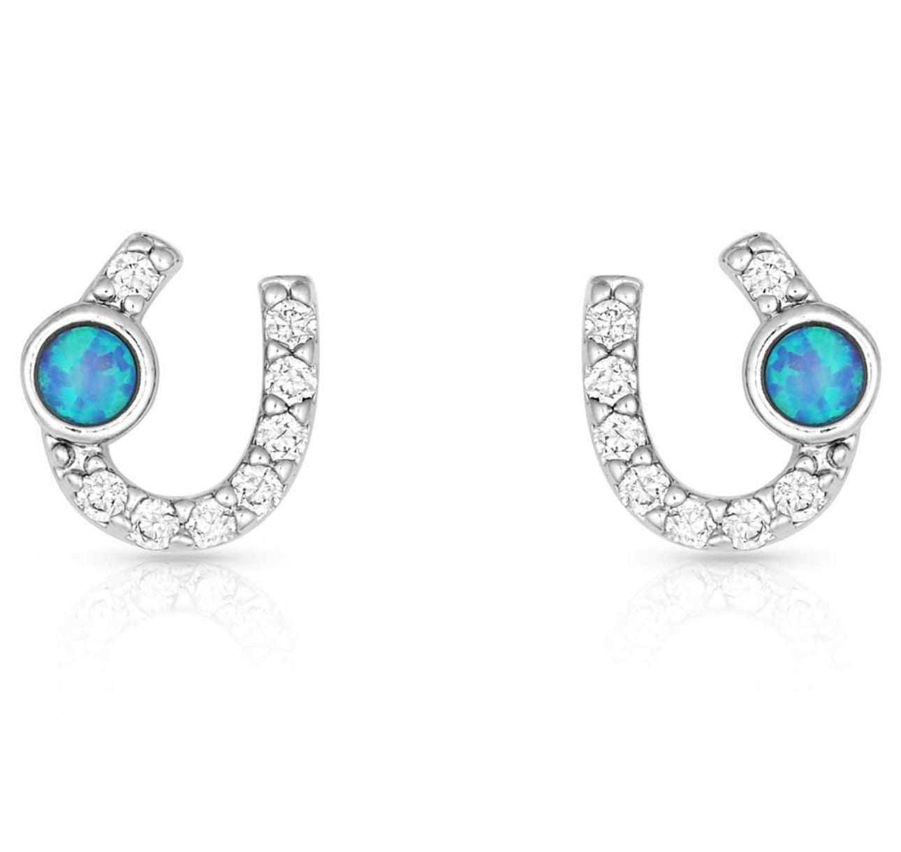 Montana Silversmith mini CzHs &opal earring Laherradurawwnc.com