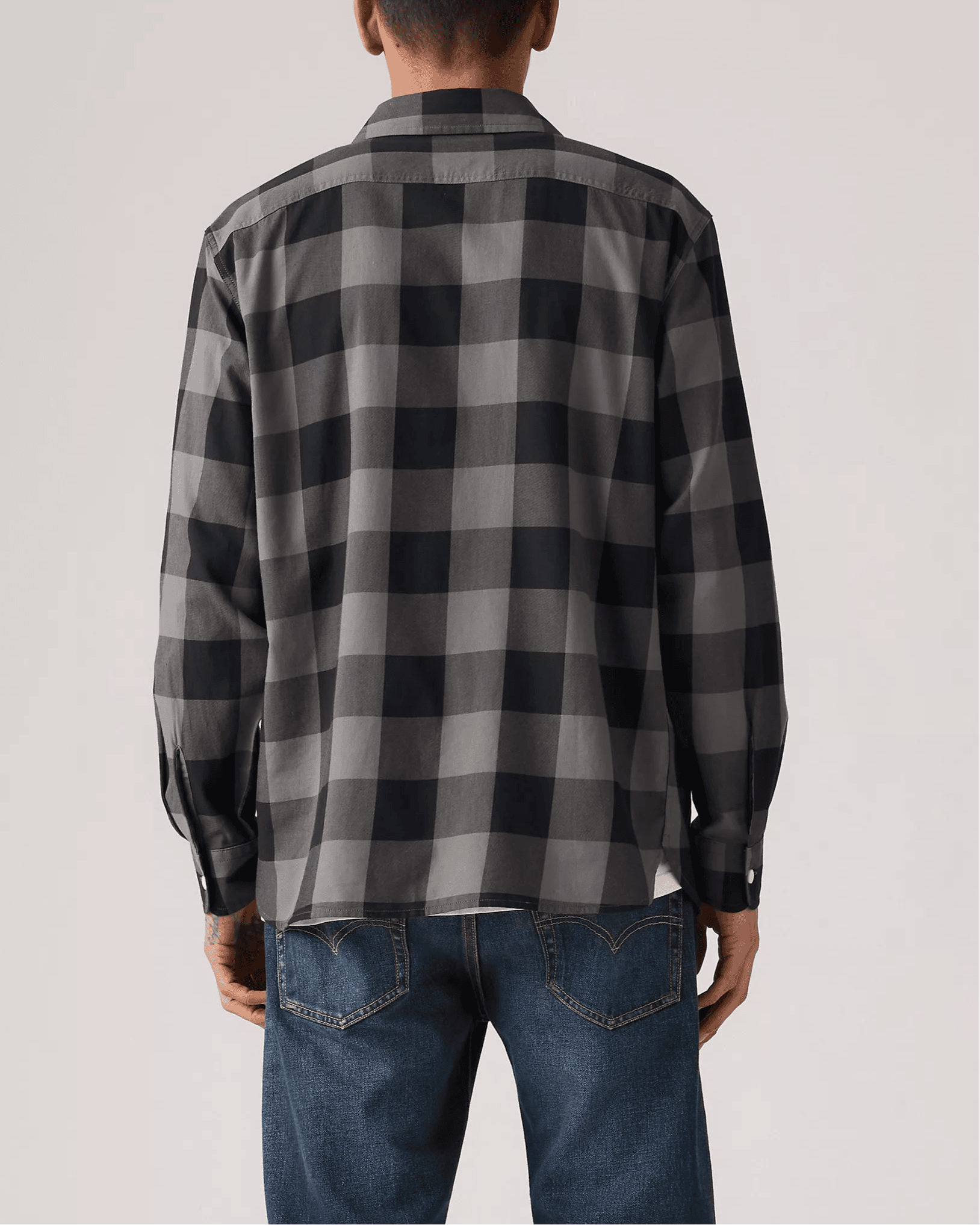 LEVI'S MENS BLACK AND GREY SHIRT LONG SLEEVE - 195870351 Laherradurawwnc.com