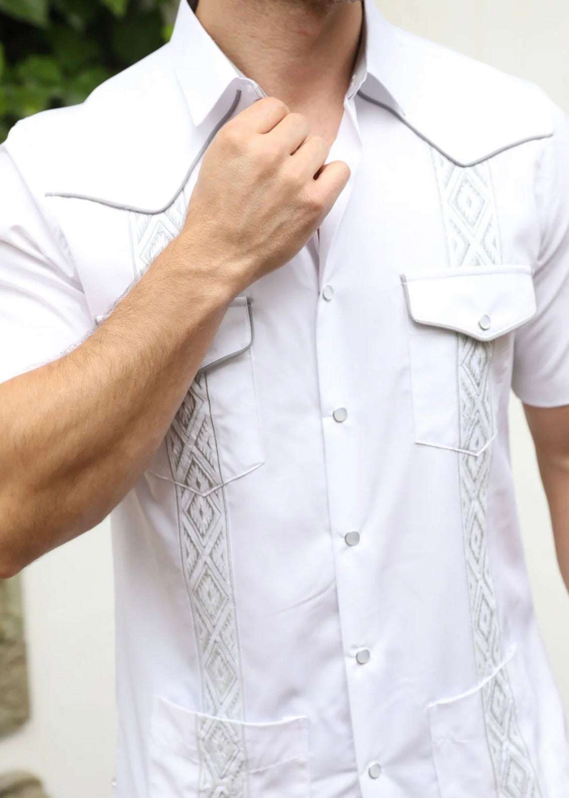 PLATINI MENS SHIRT SHORT SLEEVE WHITE GUS9340 Laherradurawwnc.com
