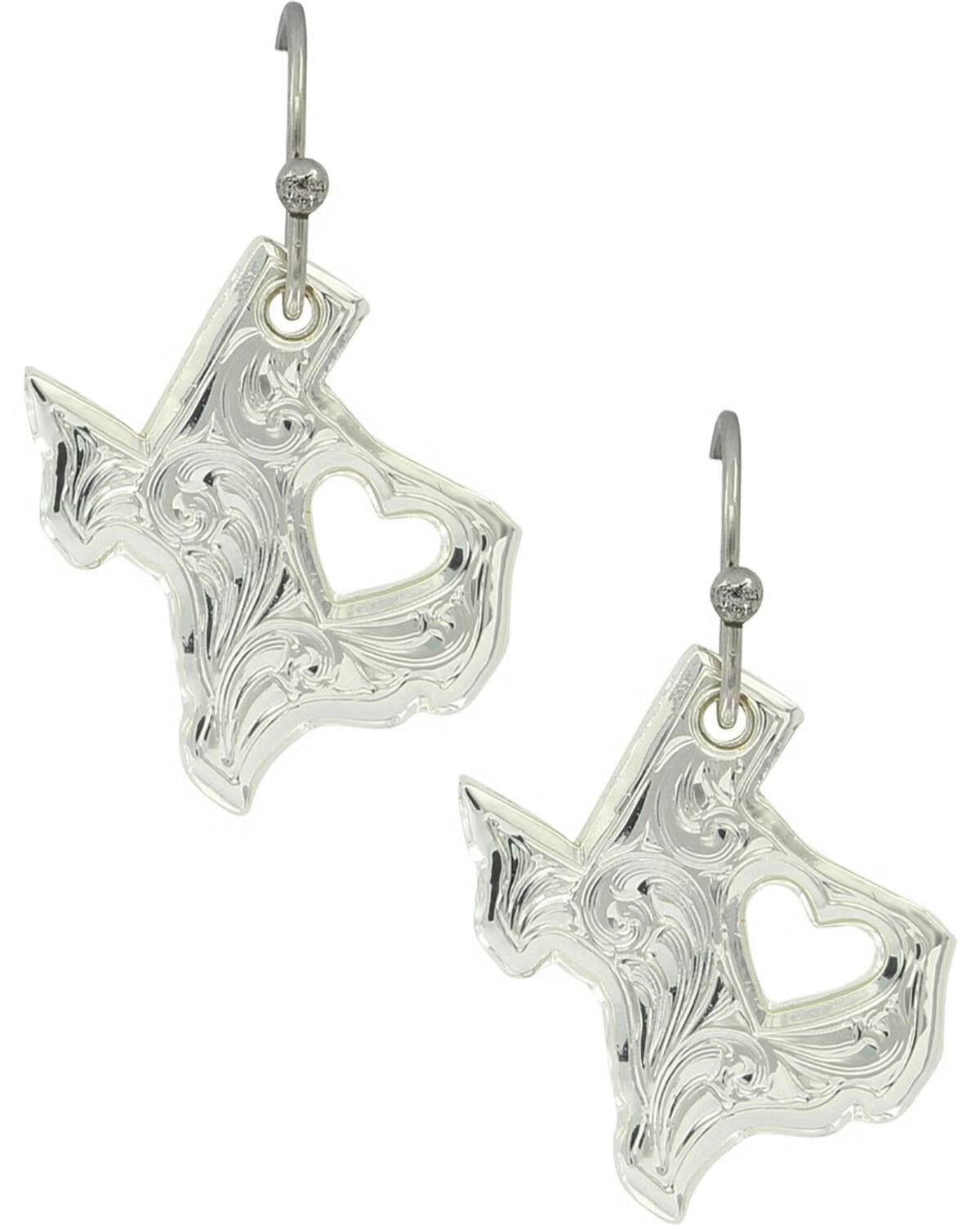 MONTANA SILVERSMITH MY HEART BELONGS IN TX EARRINGS ER2370TX