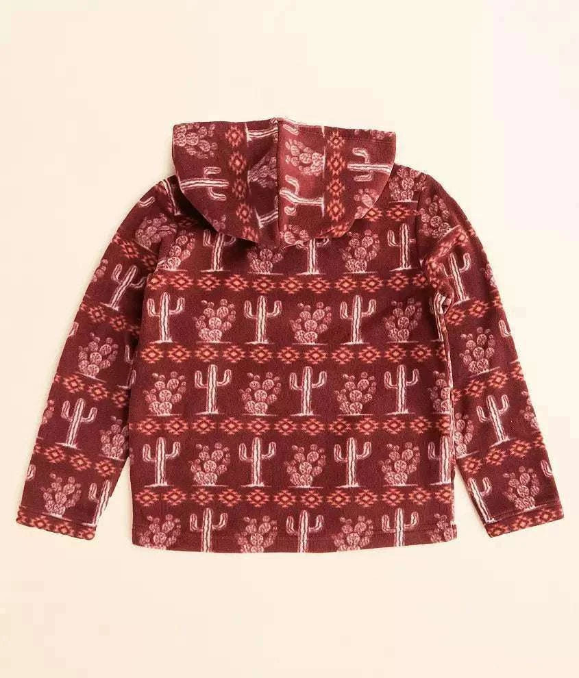 Wrangler Girls Burgundy Serape Stripe Pullover 112353143 Laherradurawwnc.com