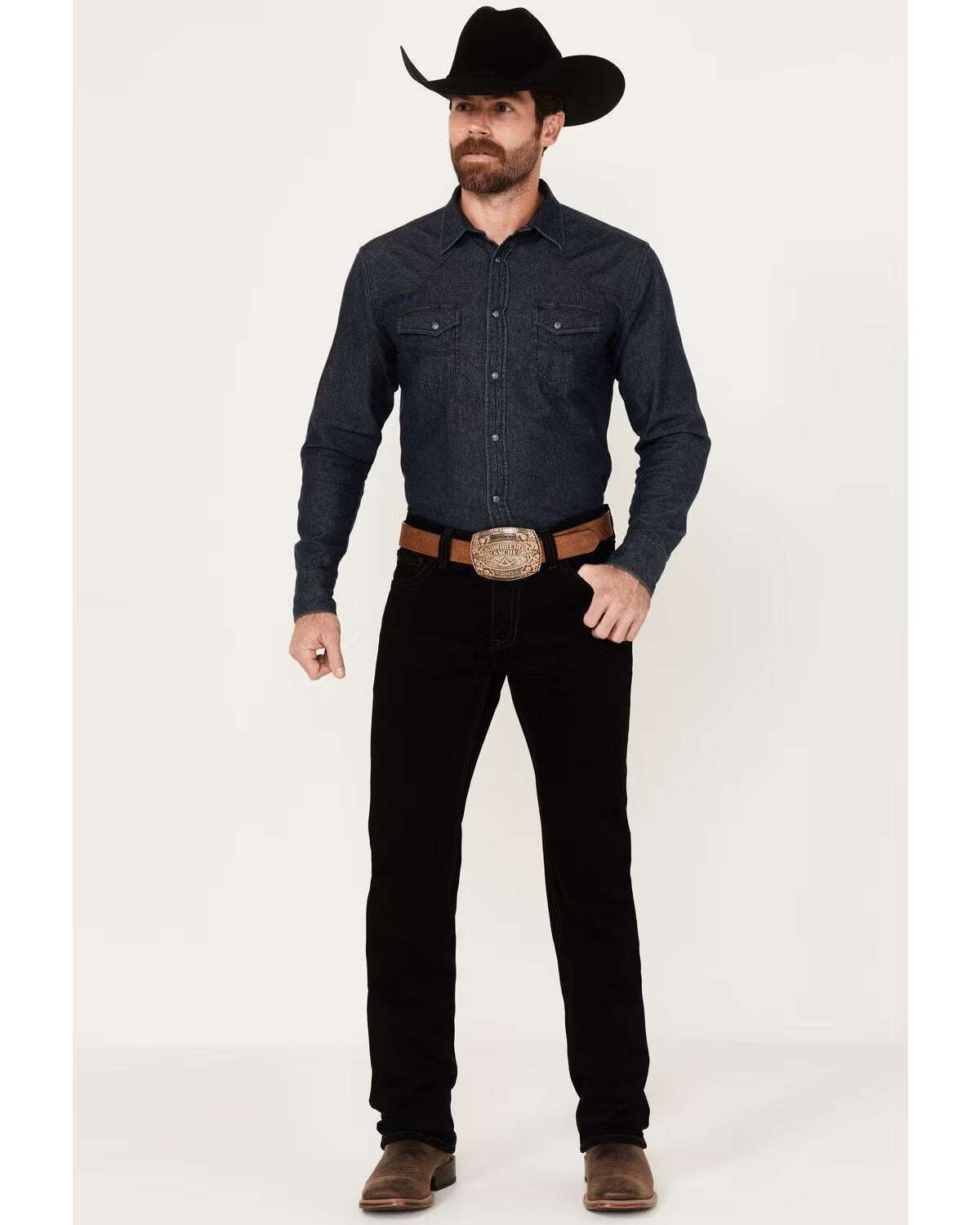 ROCK&ROLL MENS BLACK DOUBLE BARREL STRAIGHT BOOTCUT RELAXED FIT -BM0SD02484 Laherradurawwnc.com