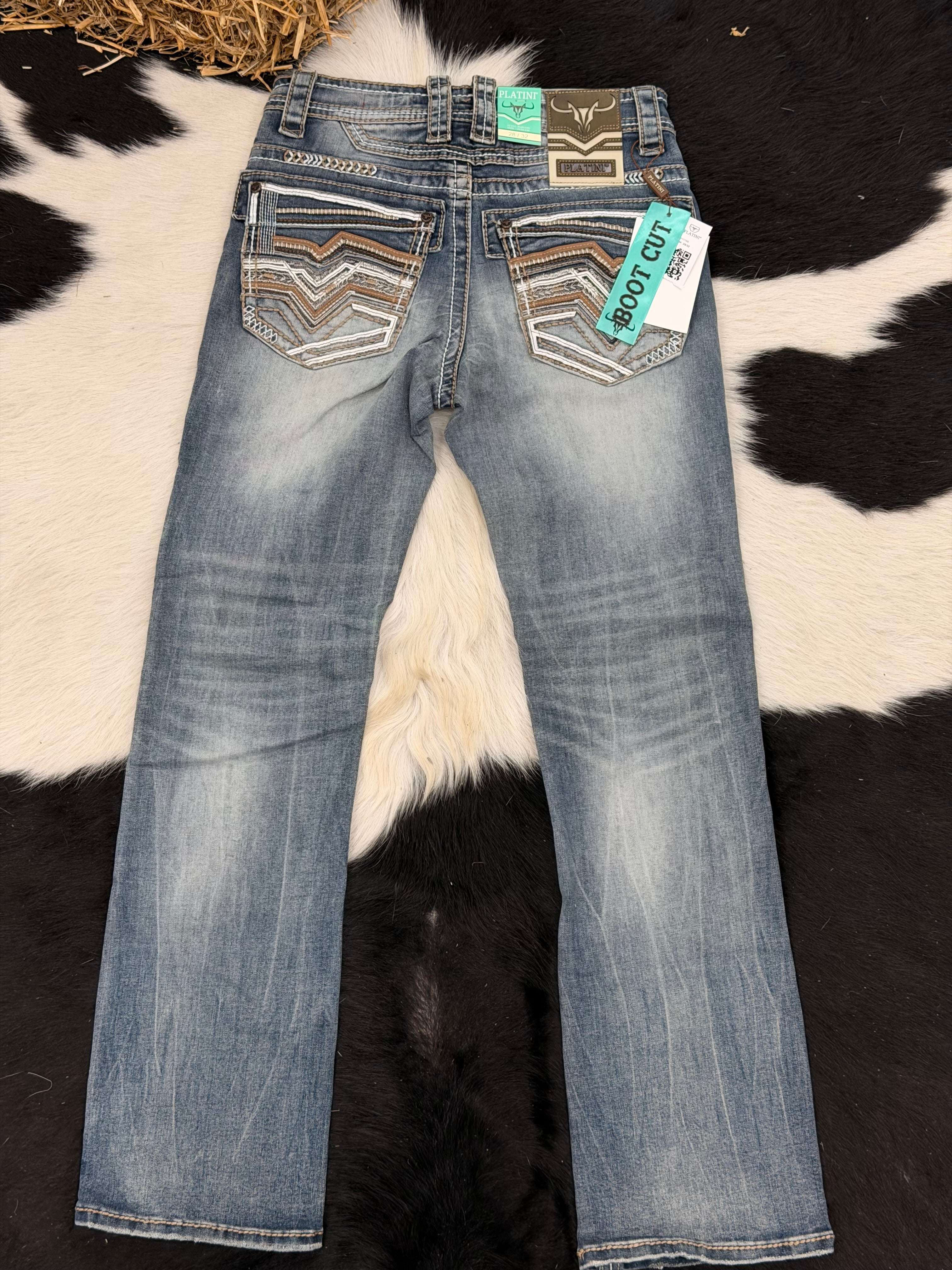 PLATINI MENS BOOT-CUT JEANS PHD11105 Laherradurawwnc.com