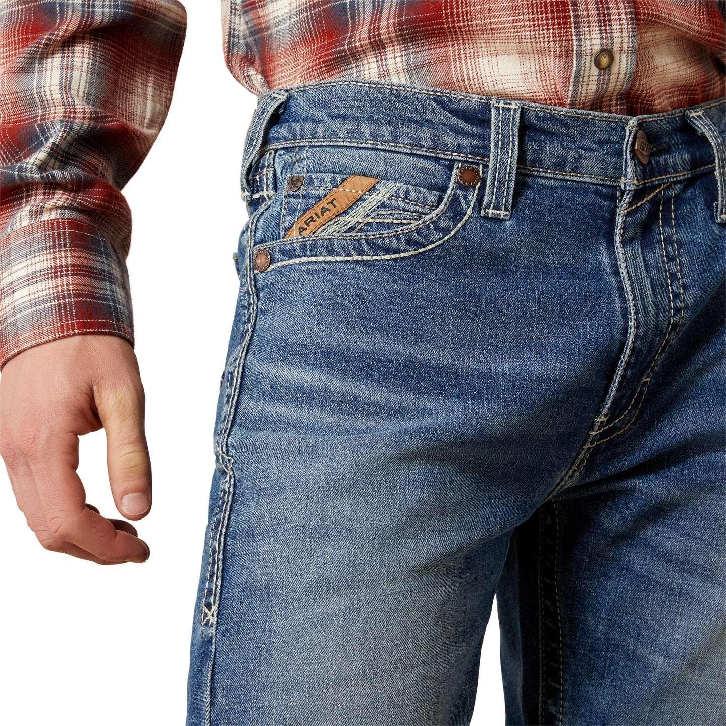 ARIAT MENS JEANS M8 MODERN SLIM LEG STRETCH ZANE 10065920 Laherradurawwnc.com
