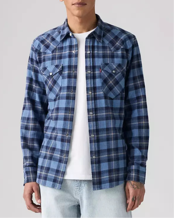 LEVI'S MENS BLUE SHIRT LONG SLEEVE 857450241