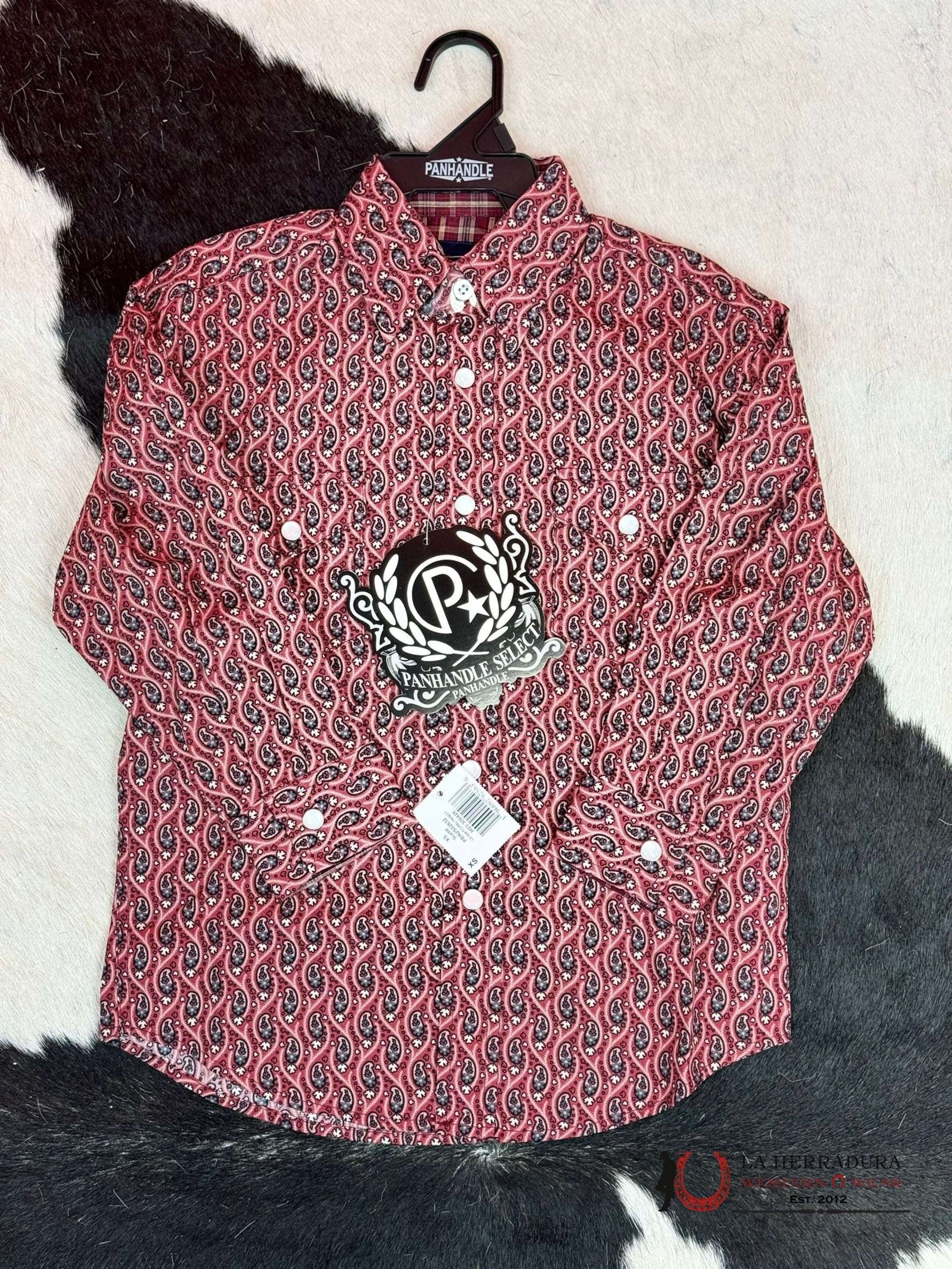 PANHANDLE AZTEC SHIRT Scarlet PBN2S02632 Laherradurawwnc.com