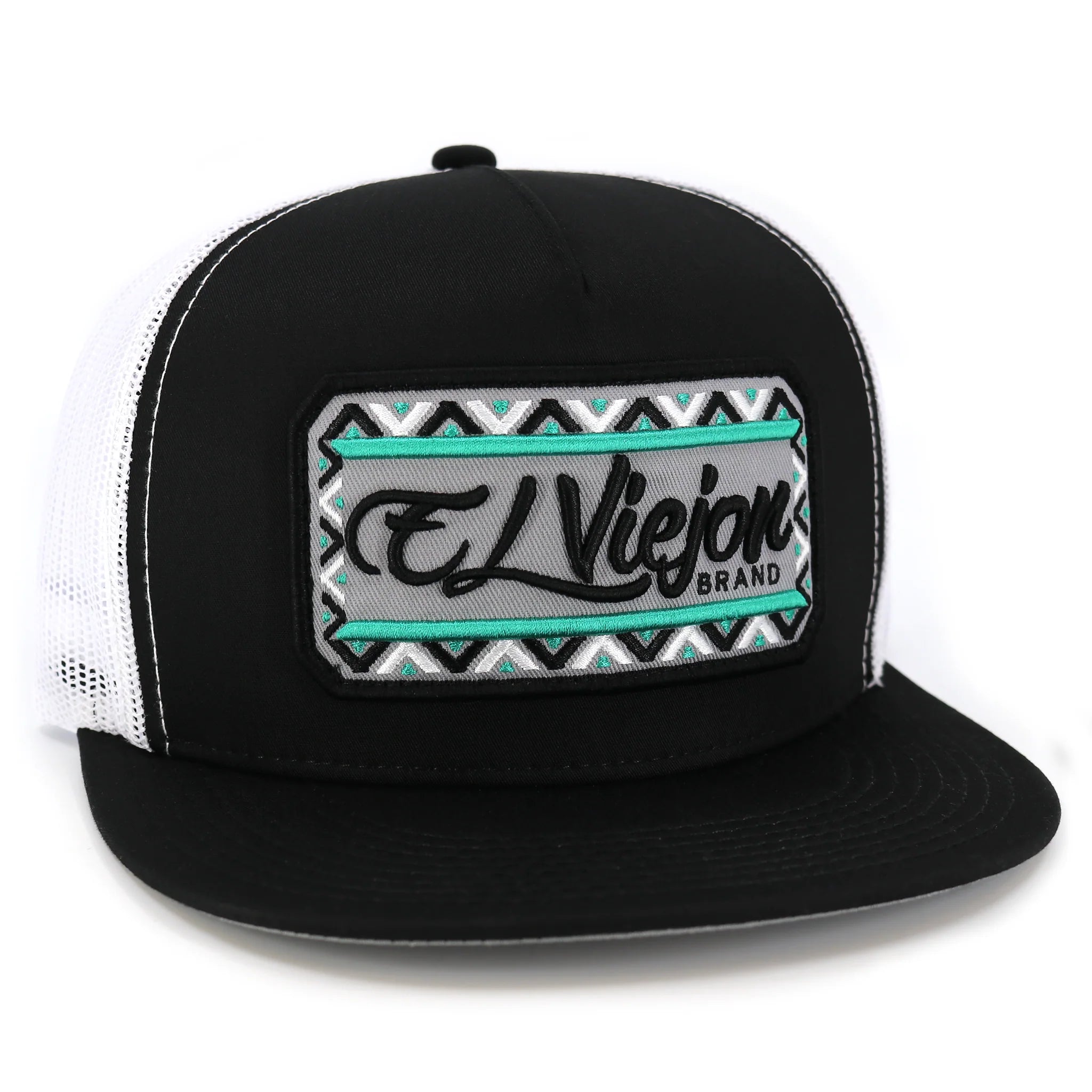 EL VIEJON NAYARIT BLACK/WHITE FLAT VISOR HAT