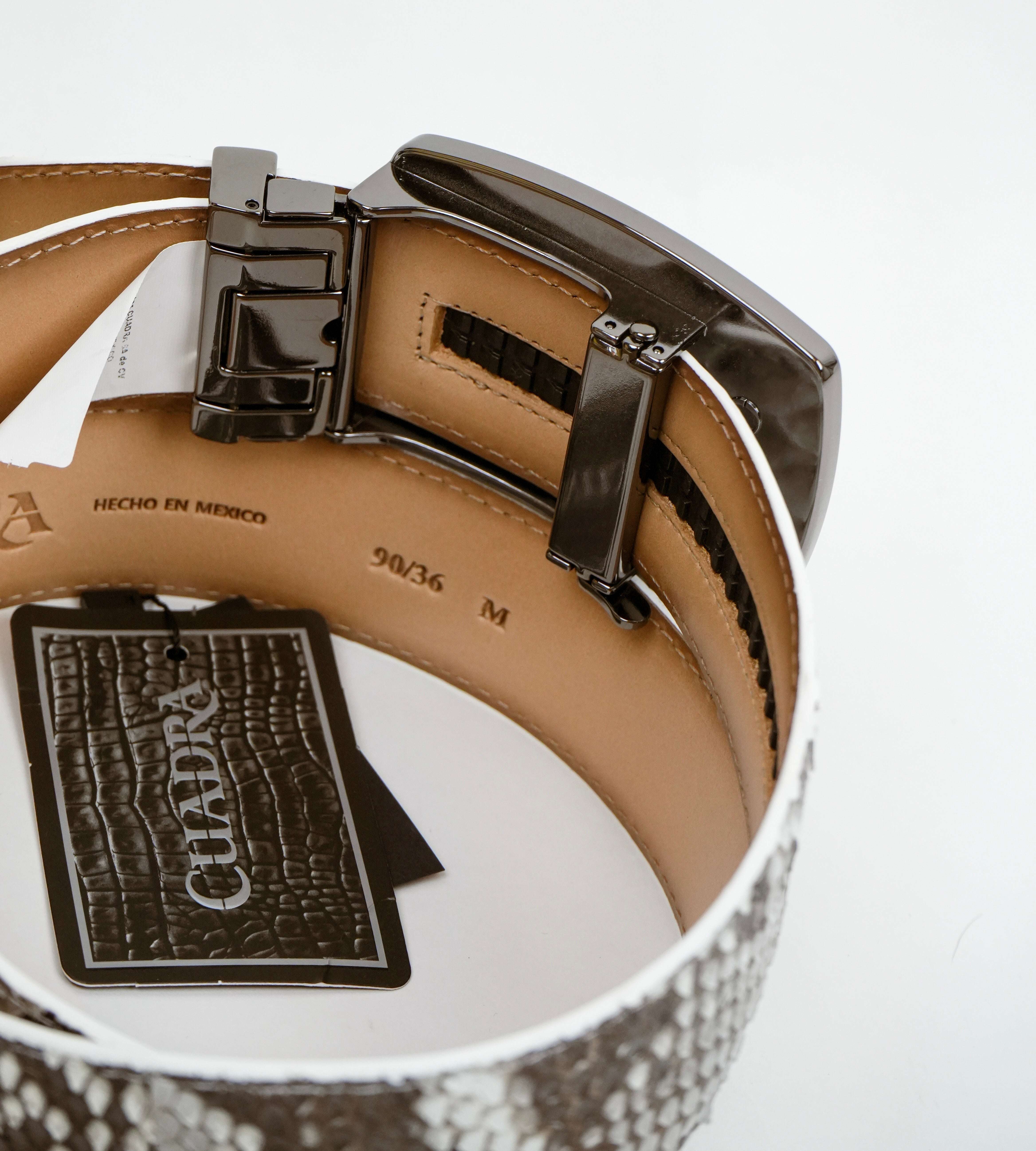 CUADRA BELT PYTHON BACK PLUNG NATURAL -BC482 Laherradurawwnc.com