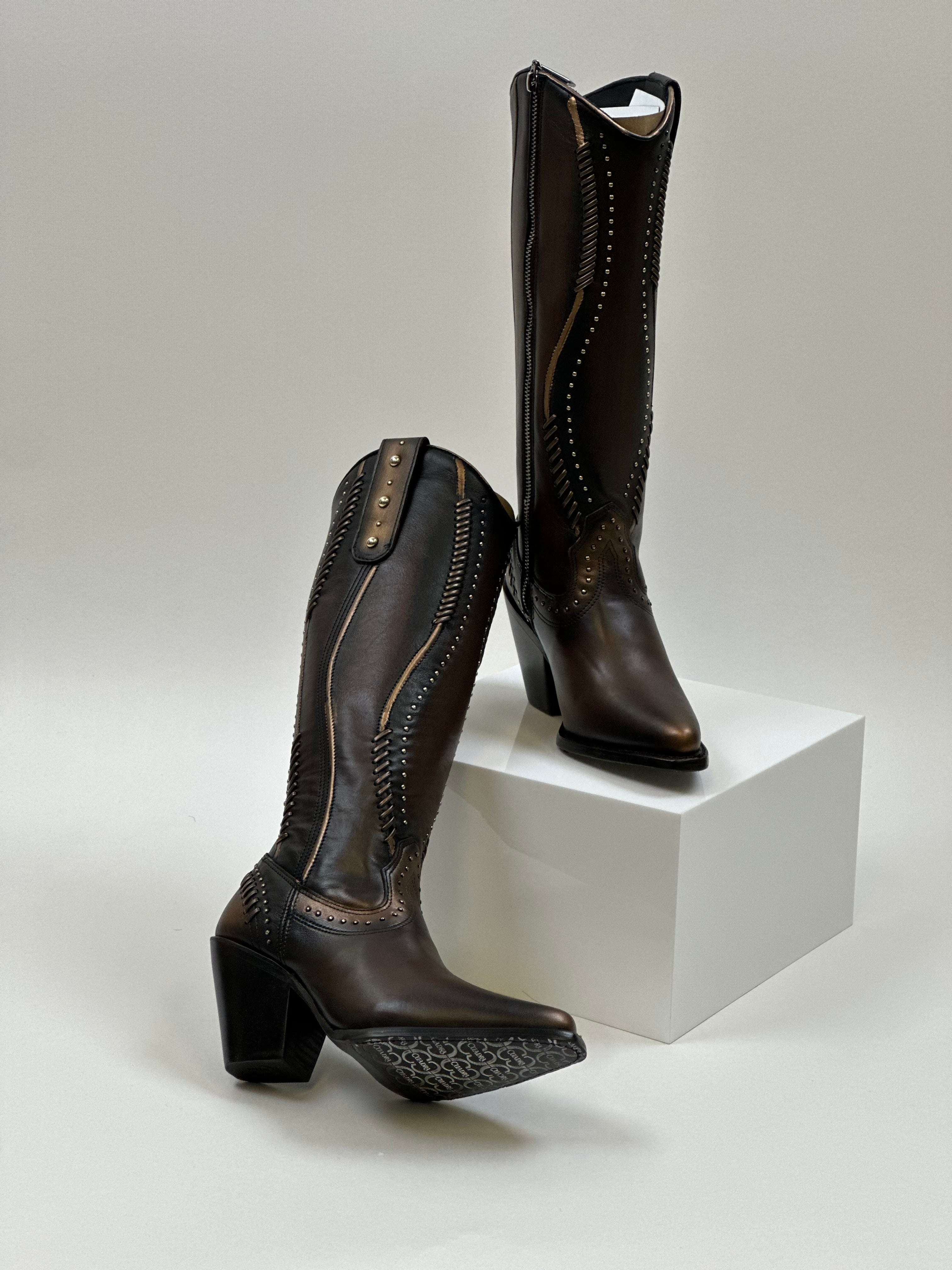 WOMEN’S CUADRA TALL BOOT RES VINTAGE CAMALEON BROWN SUAVE CC260 Laherradurawwnc.com