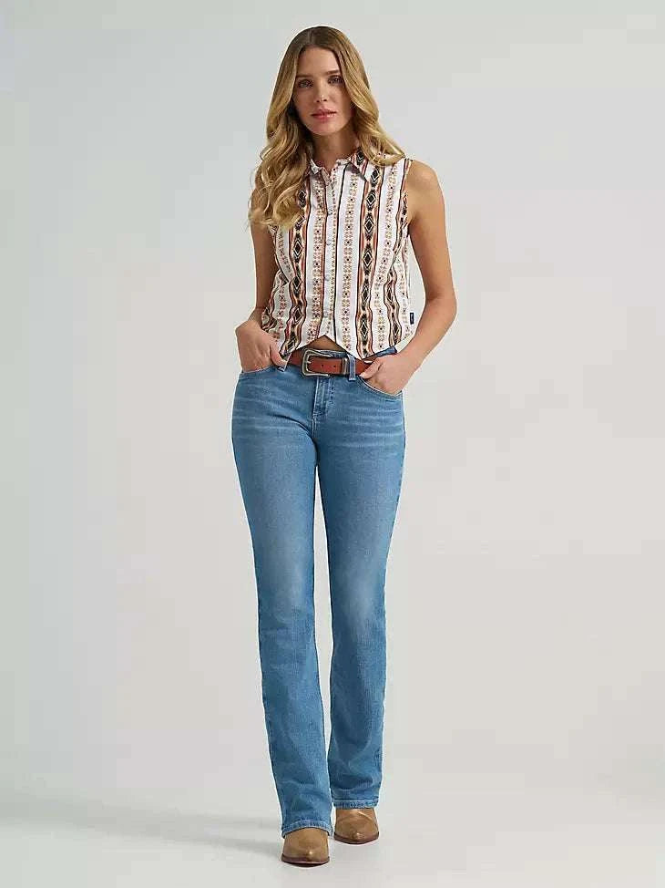 WRANGLER WOMEN SHIRT- SHORT SLEEVE WHITE/ORANGE 112379511 Laherradurawwnc.com