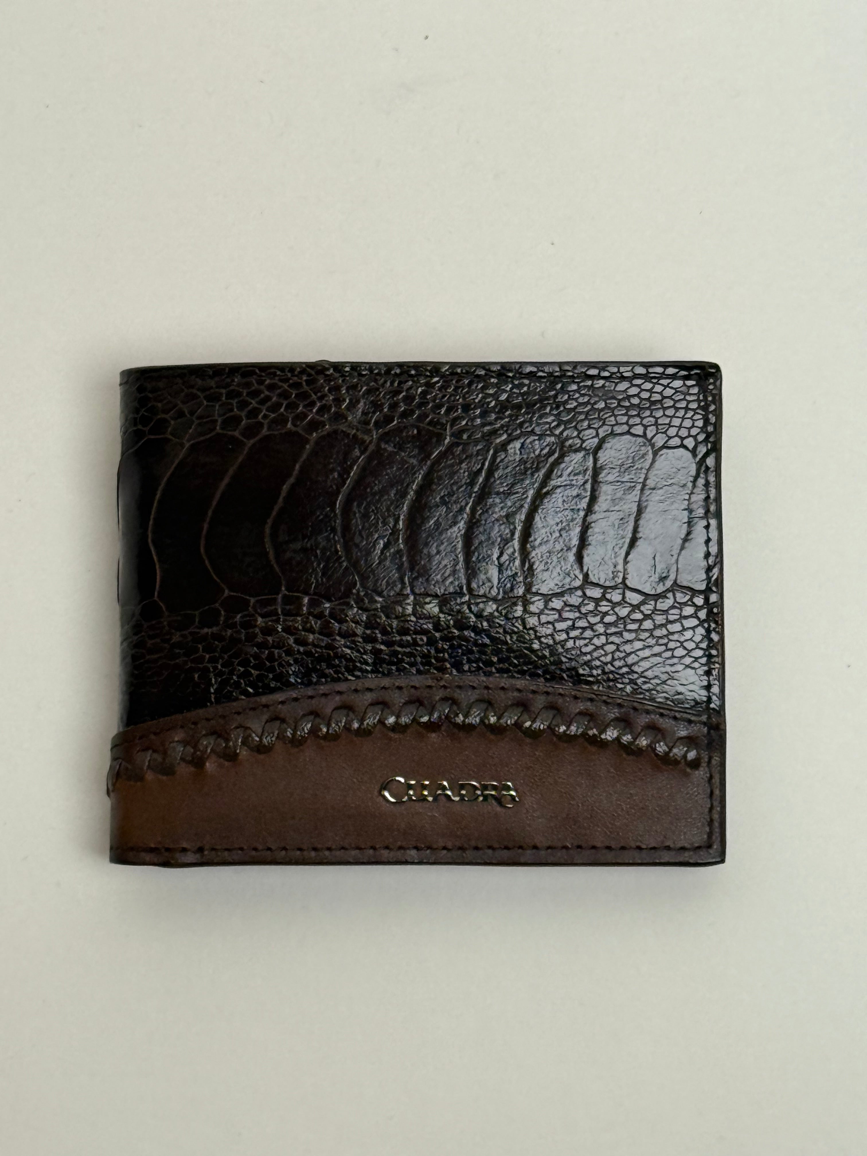 CUADRA MEN PATA AVESTRUZ CAFE WALLET DU719