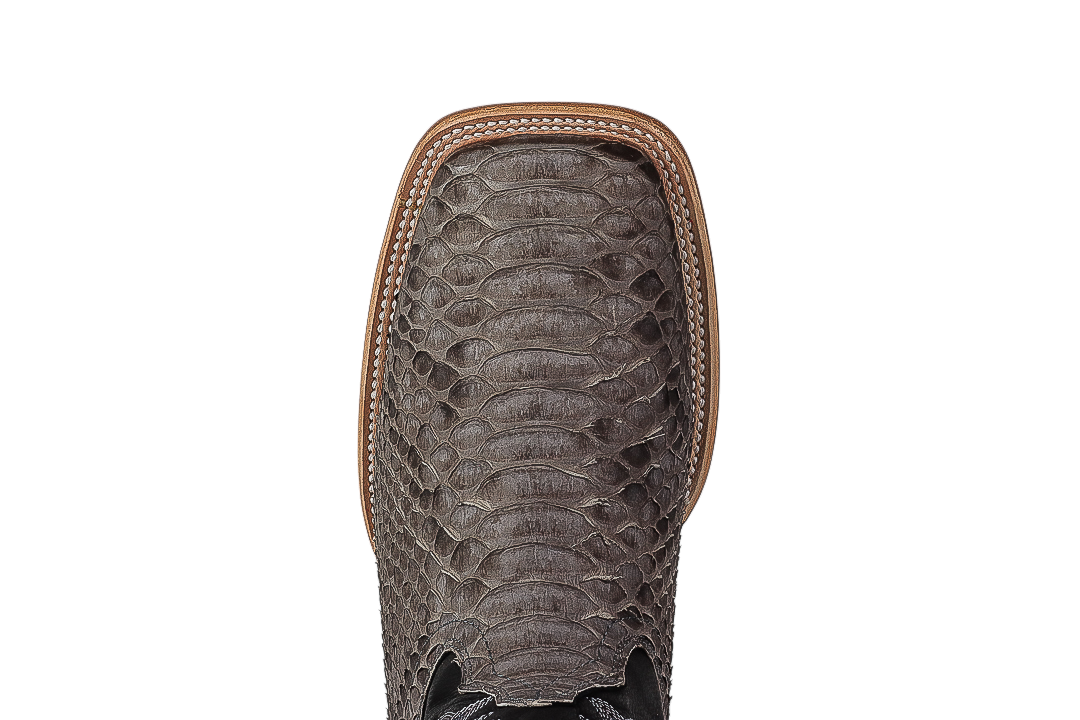 LA HERRADURA LH006 MEN’S BOOTS EXOTIC-RANCHERA PYTHON GRAY NOBUCK SQ TOE EE