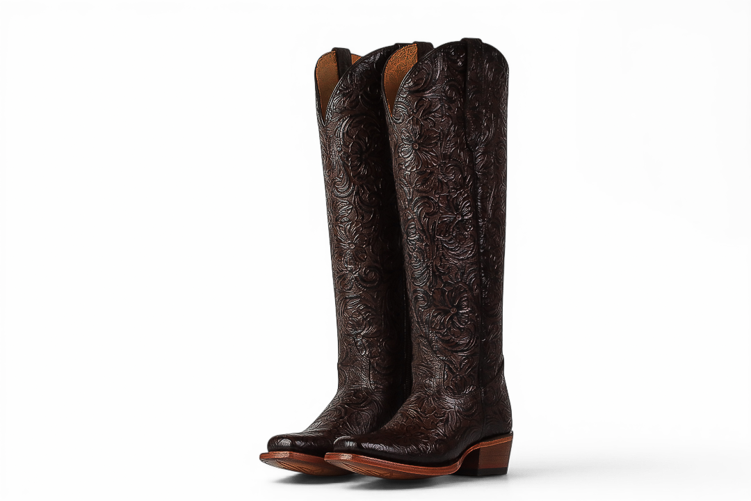 LA HERRADURA WOMEN TALL BOOT SQ TOE RDC/ NANCY CINCELADO FLORES CAFE
