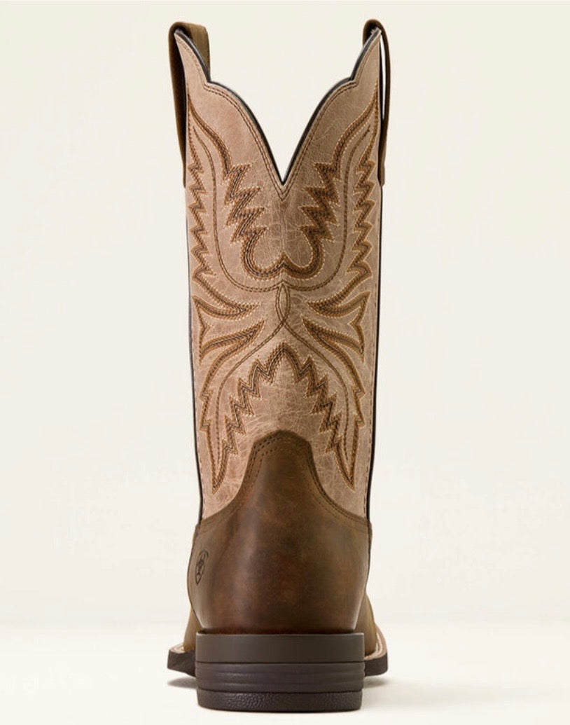 ARIAT MENS BOOT BRUSH CREEK AGED TAN/SMOKEY TAUPE WIDE SQUARE 10074181