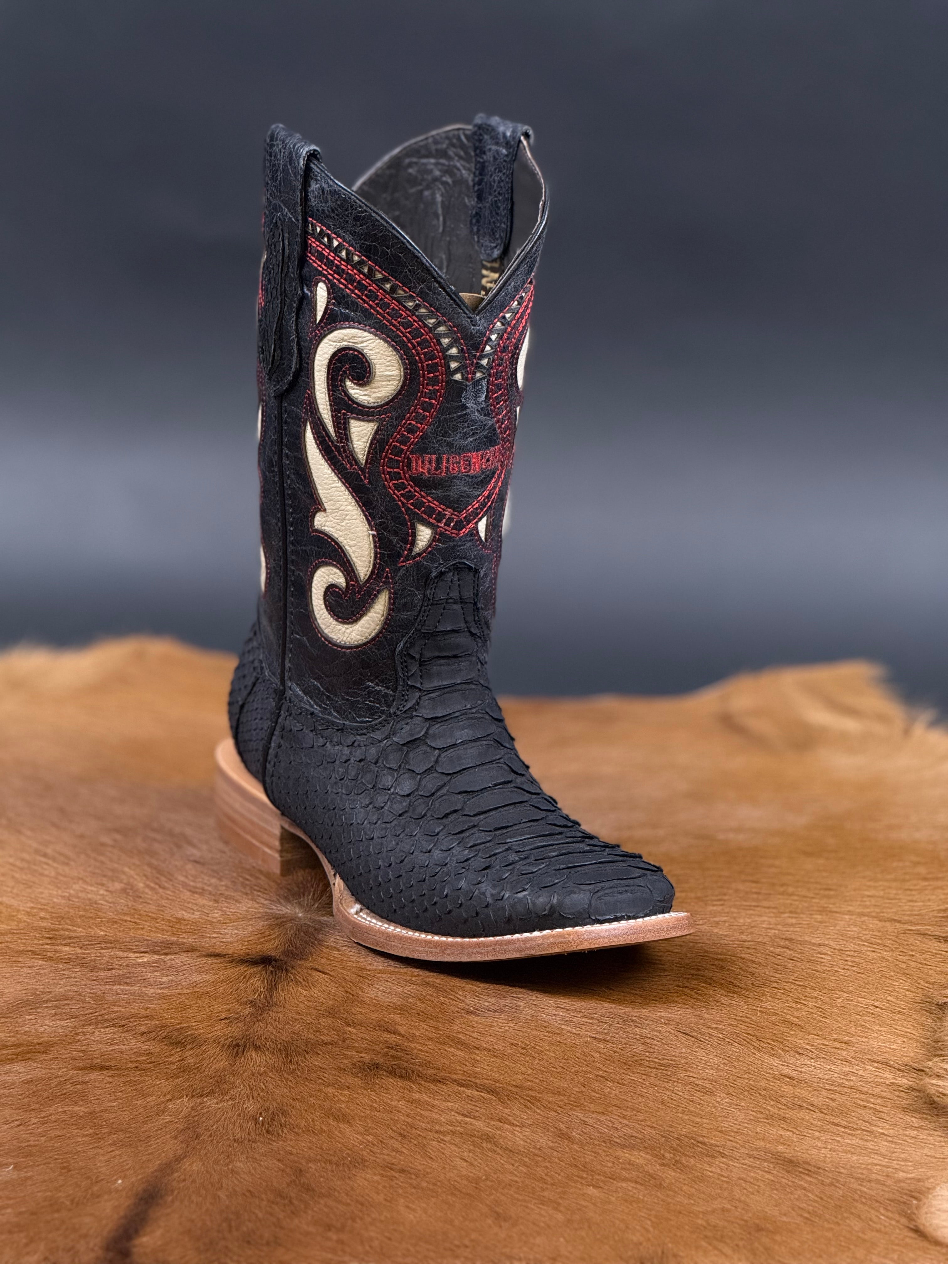 DILIGENCIA EXOTIC BLACK MATTE PYTHON/ TUBE RED