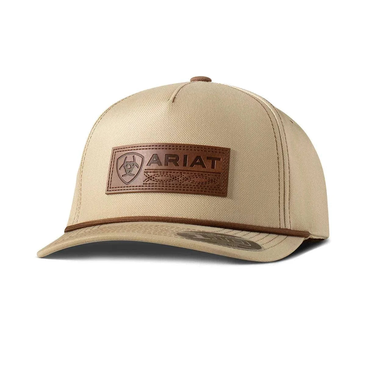 Men's Ariat Khaki Snapback Closure Cap with Patch A3000903146 Laherradurawwnc.com