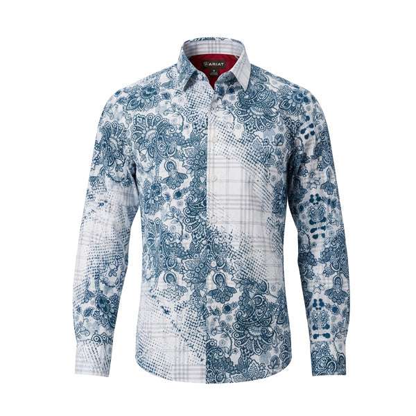 PLATINI MEN SHIRT LONG SLEEVE WHITE FPL11515 Laherradurawwnc.com
