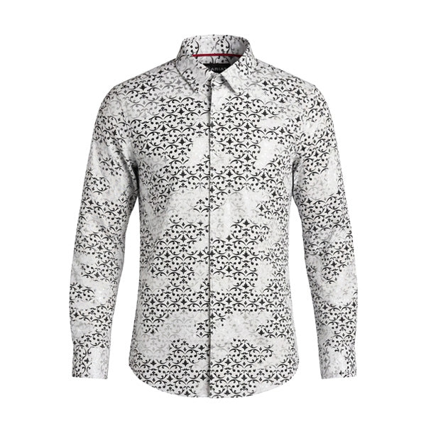 PLATINI MEN SHIRT LONG SLEEVE WHITE FPL11502