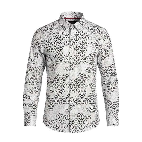 PLATINI MEN SHIRT LONG SLEEVE WHITE FPL11502 Laherradurawwnc.com