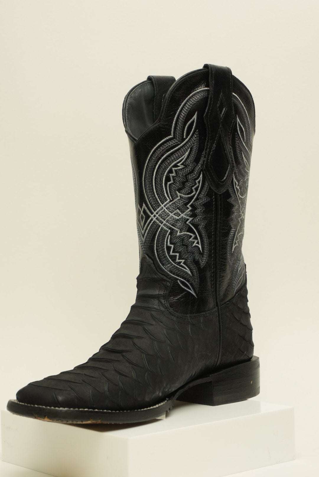 LA HERRADURA MENS DANIEL PITON JUMBO NOBUCK NEGRO BARZA SQUARE TOE BOOT Laherradurawwnc.com