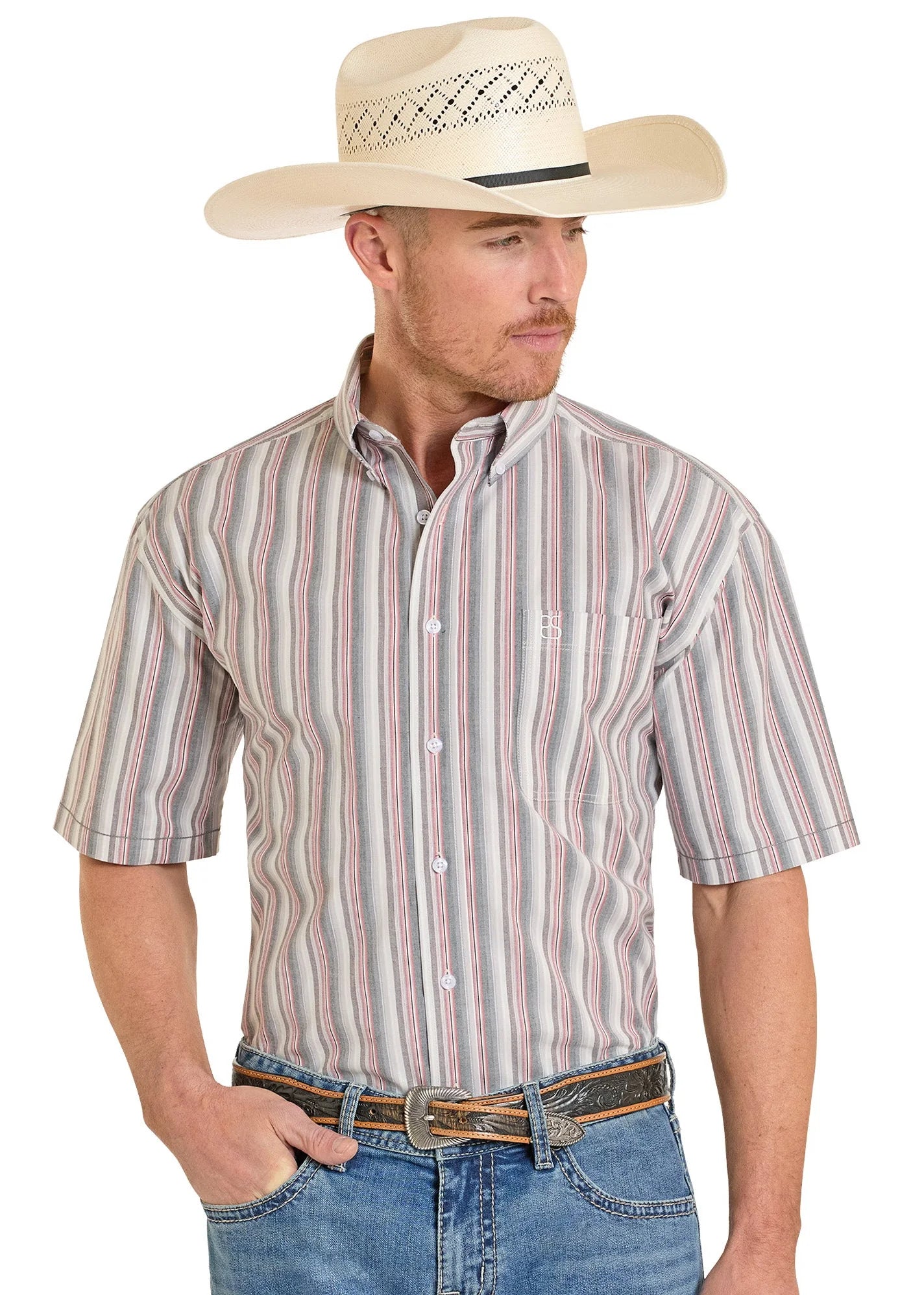 PANHANDLE SHIRT MENS MAROON SHORT SLEEVE RMB3S08249