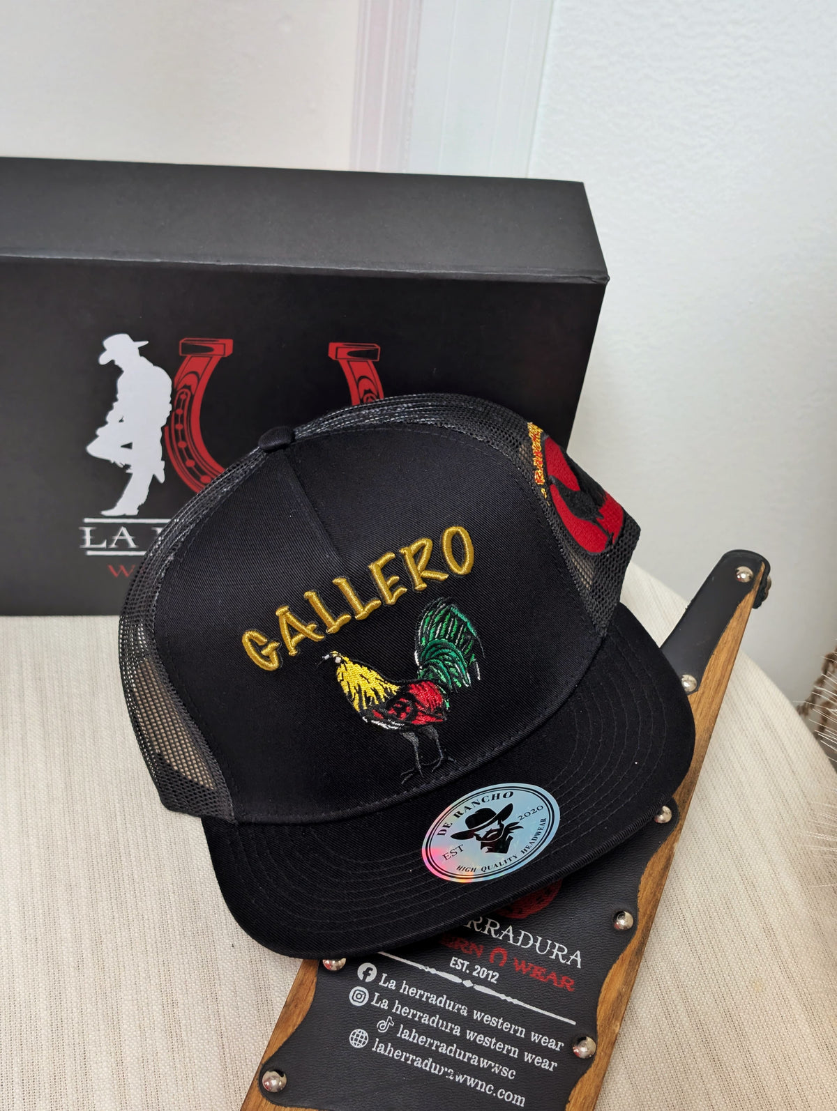 DE RANCHO HATS SNAPBACK BLACK GALLERO