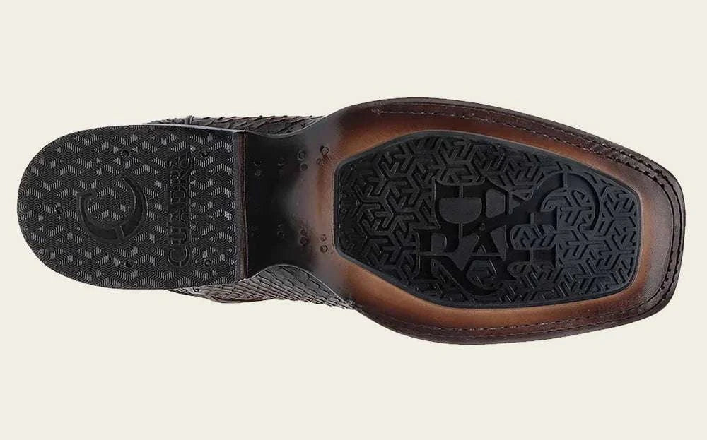 CUADRA BOOT PYTHON MAVERICK/CAFE EMBROIDERY & LASER WOVEN SQUARE TOE CU978 Laherradurawwnc.com