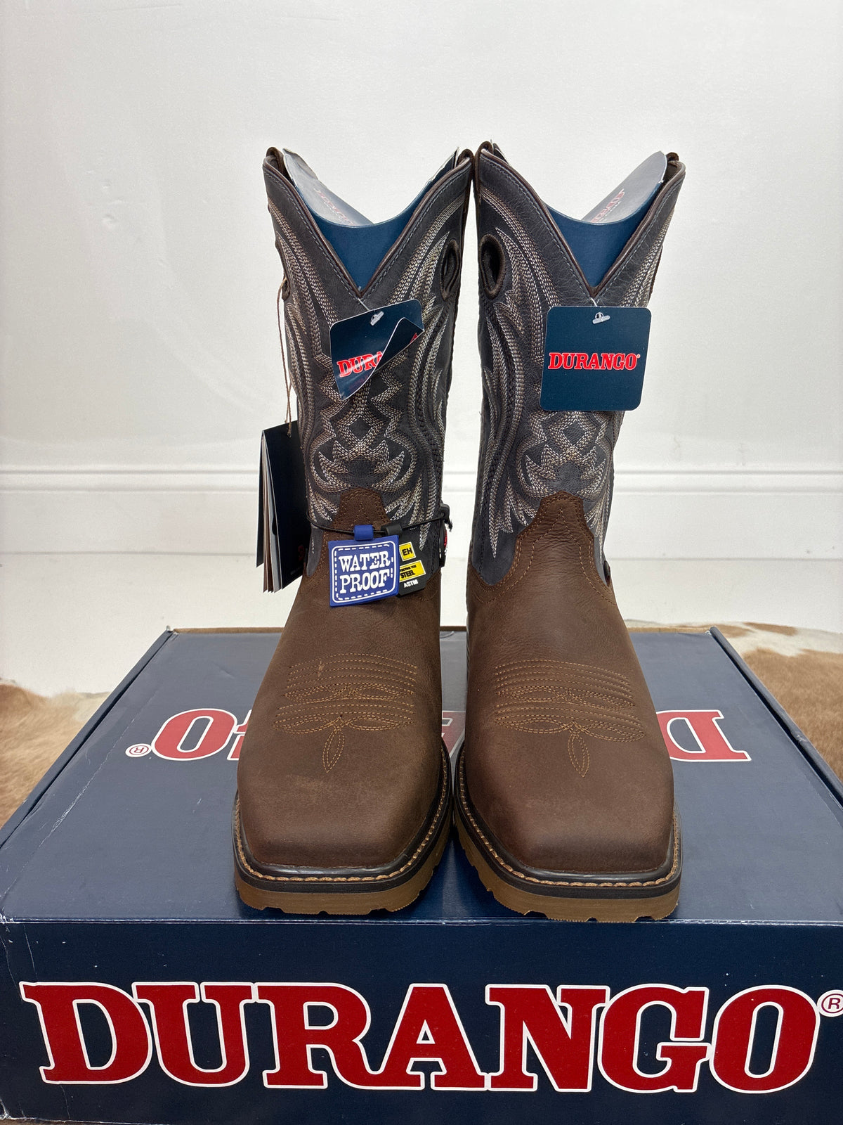 MEN DURANGO WORK BOOT BRN 11” WSTRRUSTIC BROWN AND DE DDB0561