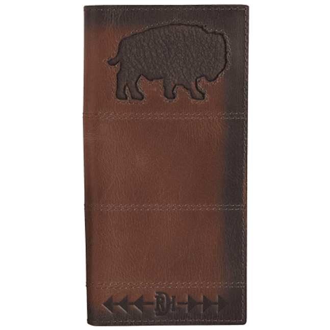 RED DIRT BISON BROWN GENUINE LEATHER RODEO WALLET- 24170876W12 Laherradurawwnc.com