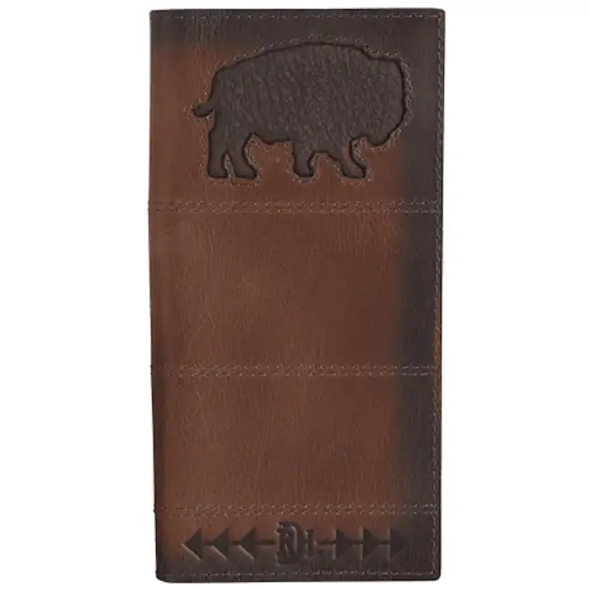 RED DIRT BISON BROWN GENUINE LEATHER RODEO WALLET- 24170876W12 Laherradurawwnc.com
