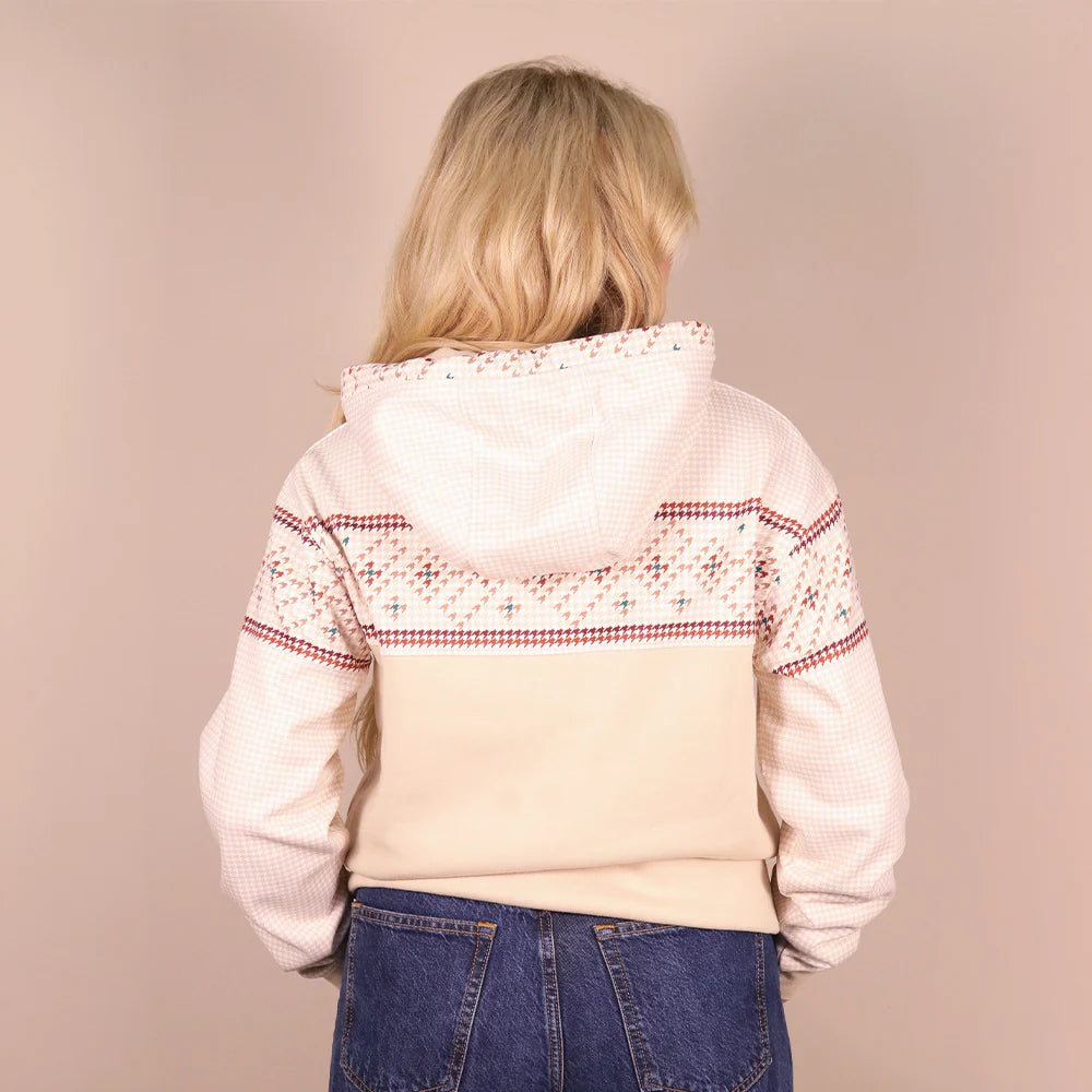 SUDADERA CON CAPUCHA PARA MUJER HOOEY COLOR CREMA HH2602CRPR