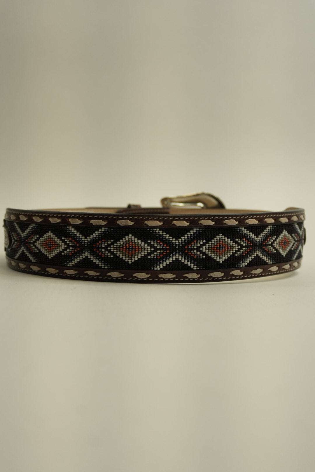LA HERRADURA BELT AZTEC BROWN/ NAVY BLUE WITH ORANGE NEW DESIGN Laherradurawwnc.com