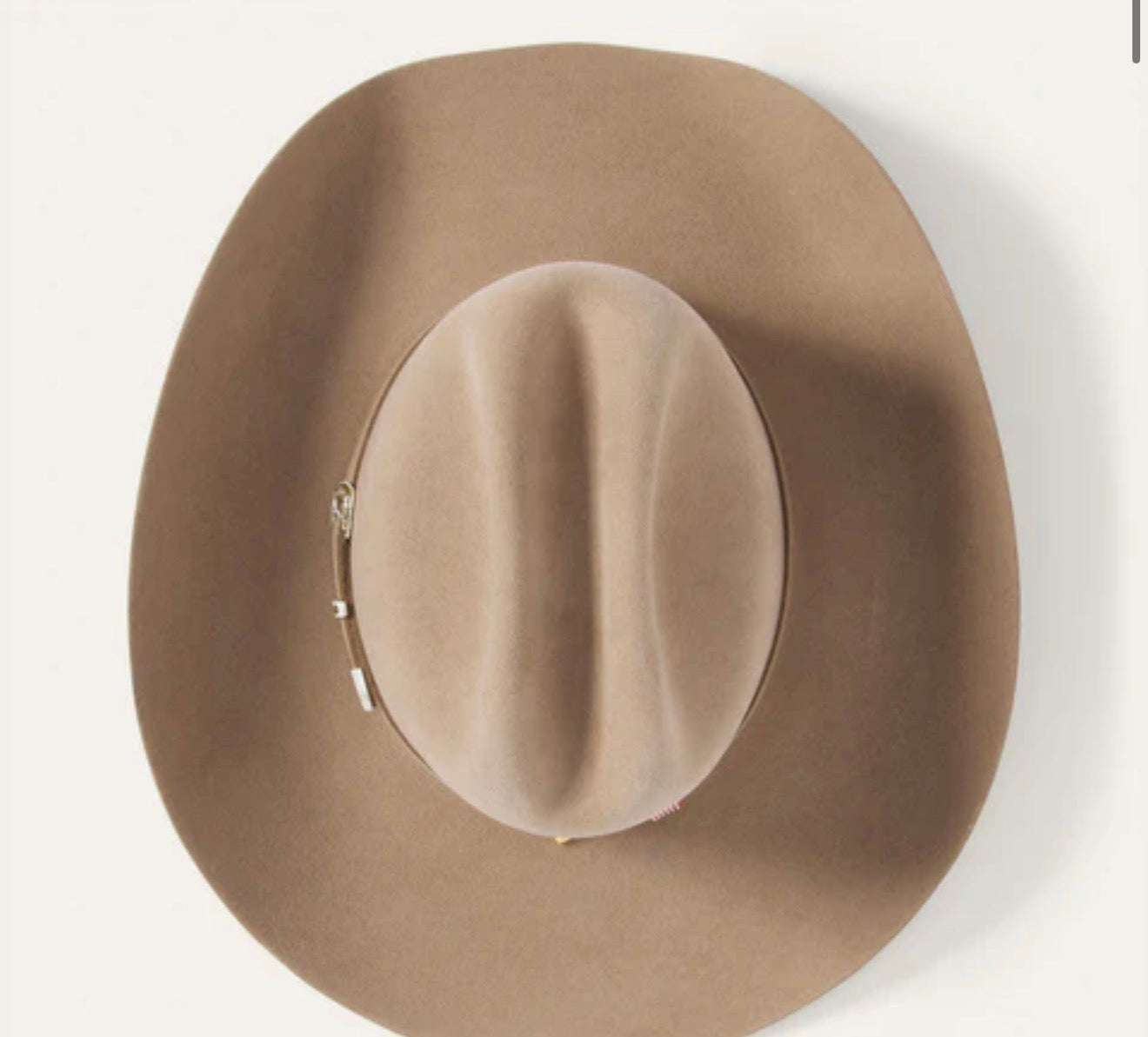 Brown cowboy hat ariel view