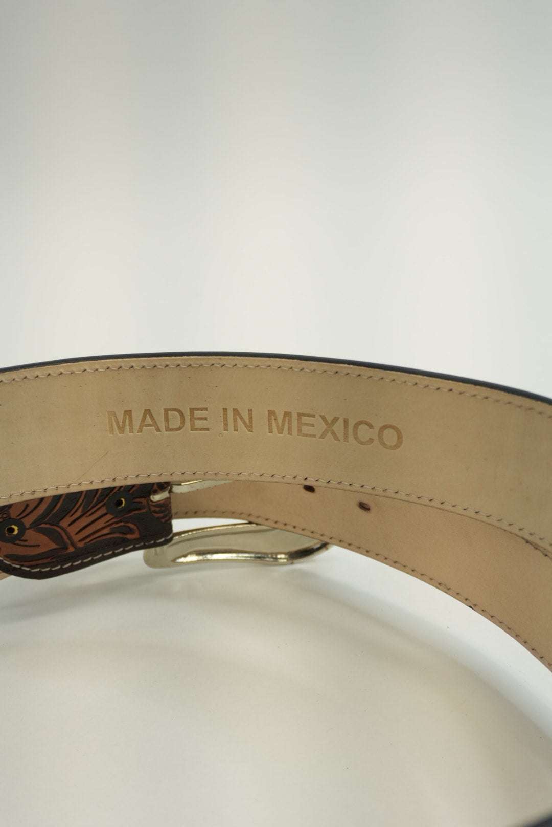 LA HERRADURA BELT 2 INCH BROWN WITH FLOWERS LH NEW DESIGN Laherradurawwnc.com