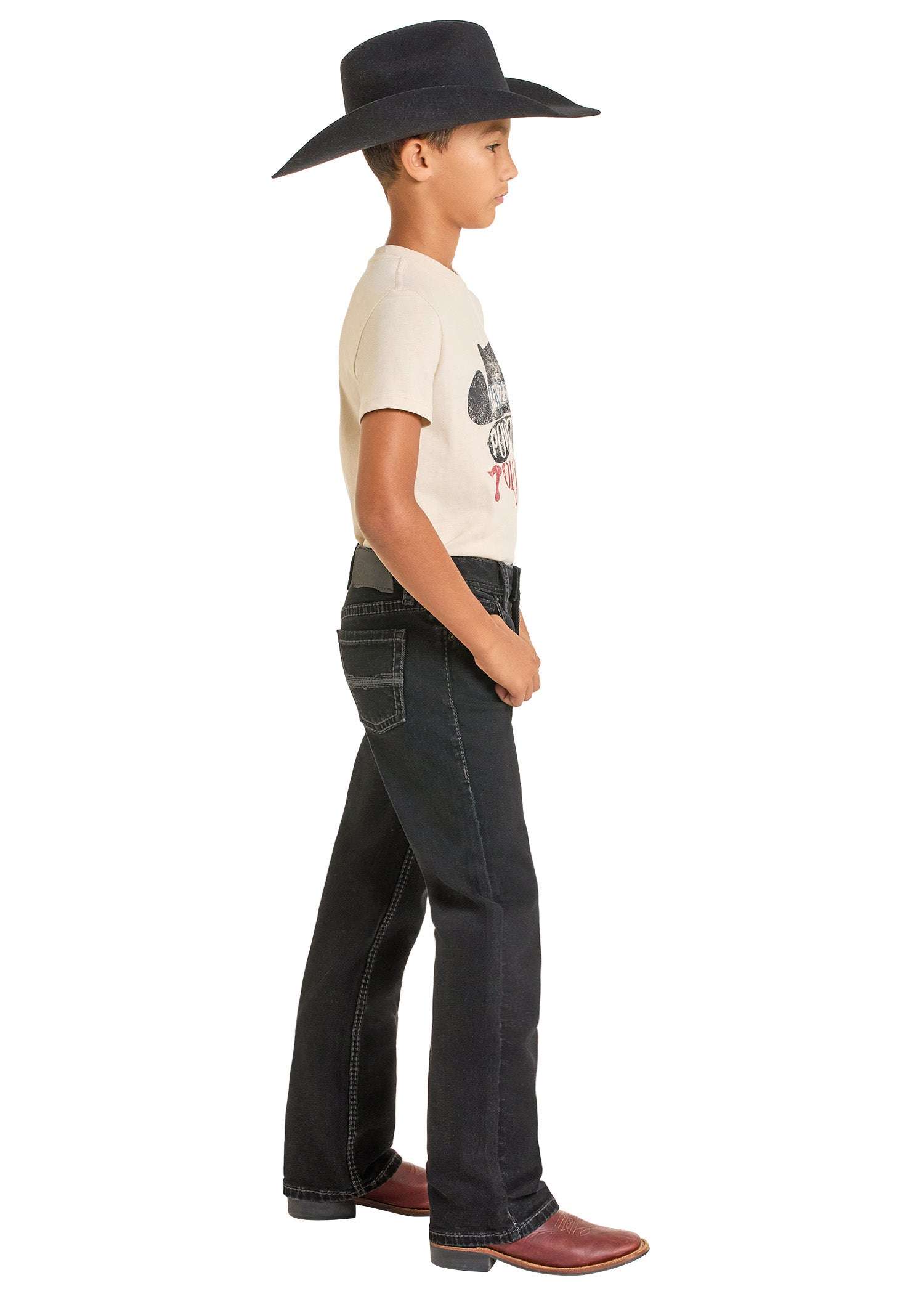 ROCK&ROLL BOY JEAN BLACK BOOTCUT -BB0BD05576 Laherradurawwnc.com