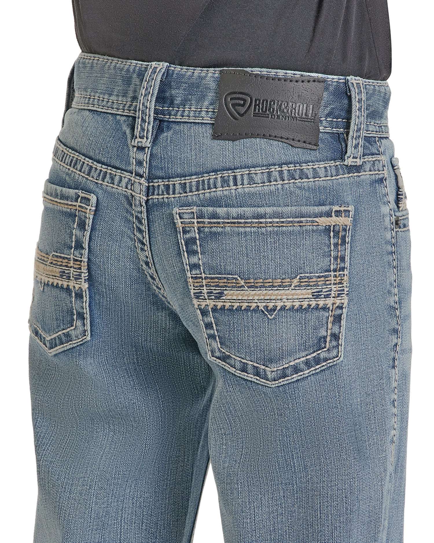 ROCK&ROLL BOY JEAN FEATHER STITCH EMB-BB0BD07361 Laherradurawwnc.com