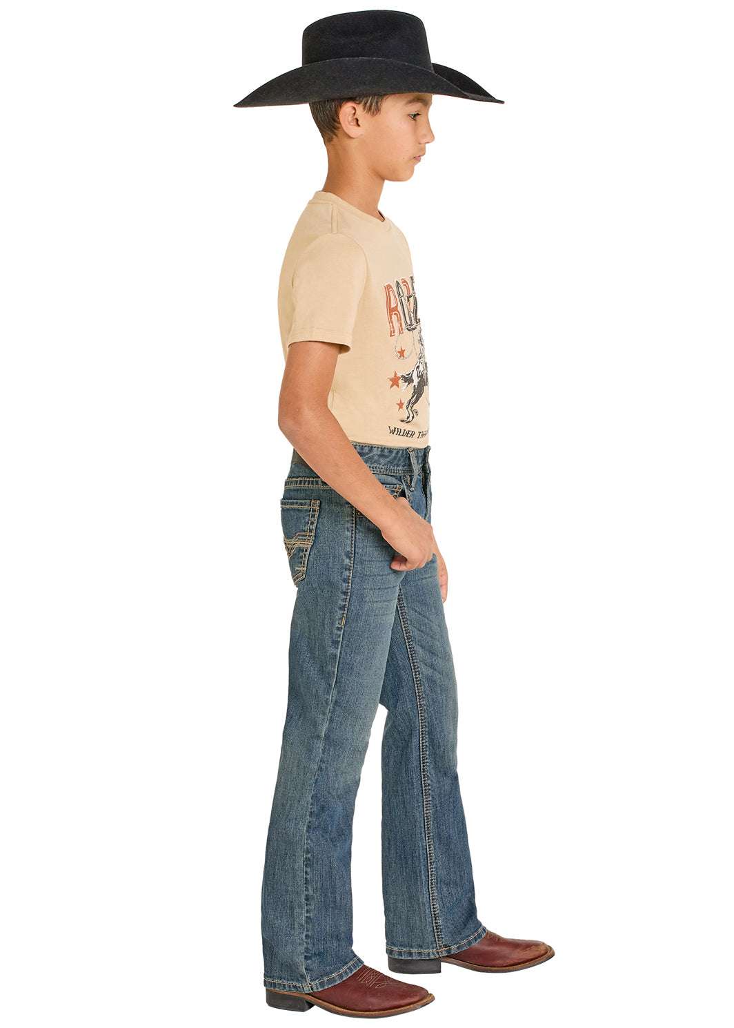 ROCK&ROLL LADDER STITCH EMB MEDIUM VINTAGE BOYS BB0BD08050 Laherradurawwnc.com