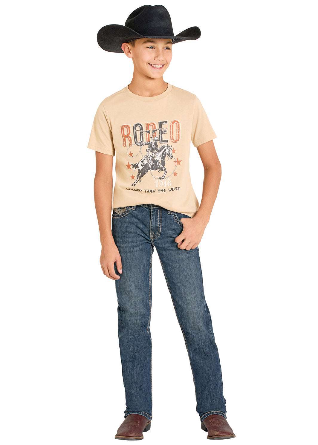 ROCK&ROLL BOY JEAN BLUE RAISED DENIM BB1RD08021 Laherradurawwnc.com